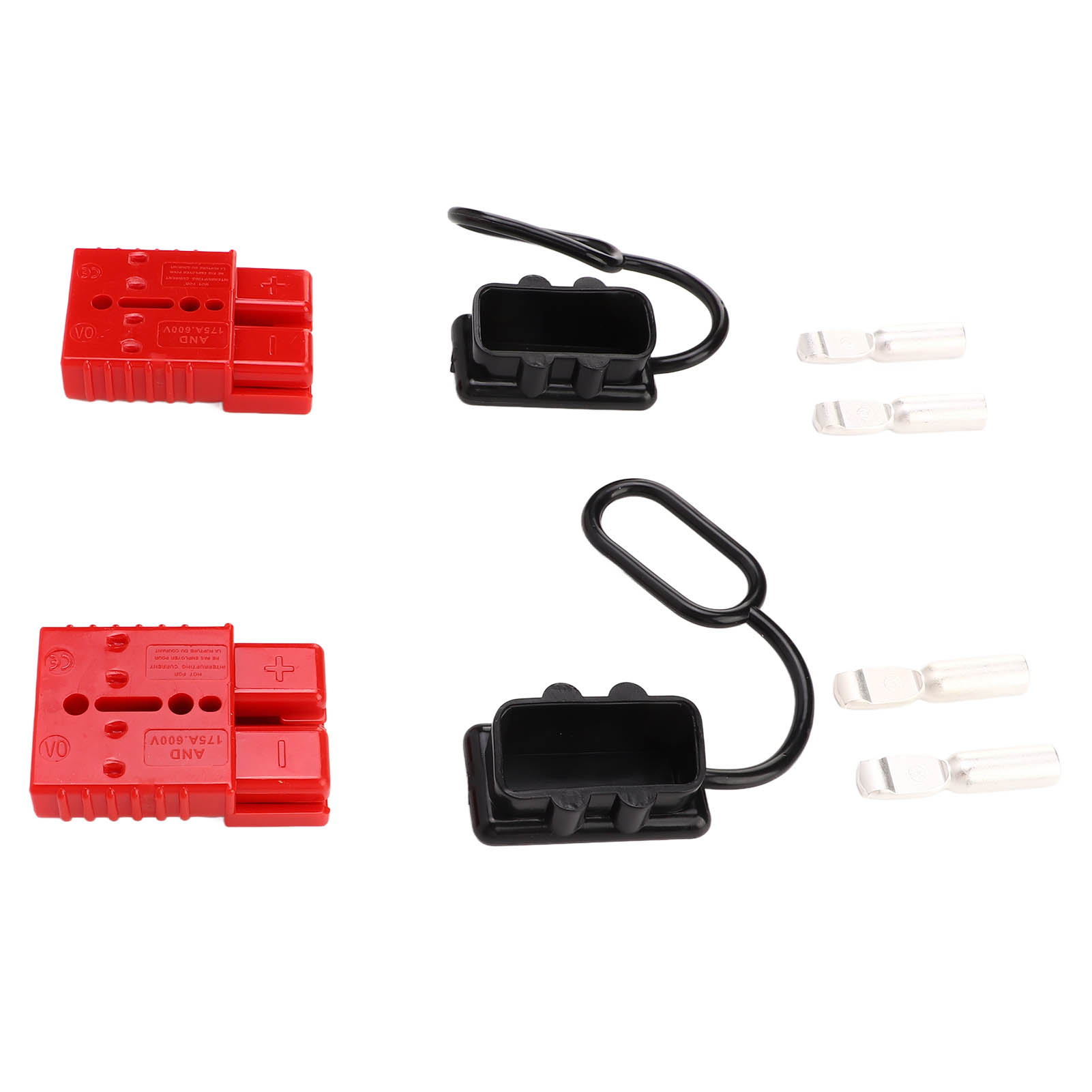 Lot De 2 Connecteurs Rapides Rouges 1/0awg 600v Pour Batterie, 175a, Universels Pour Voiture