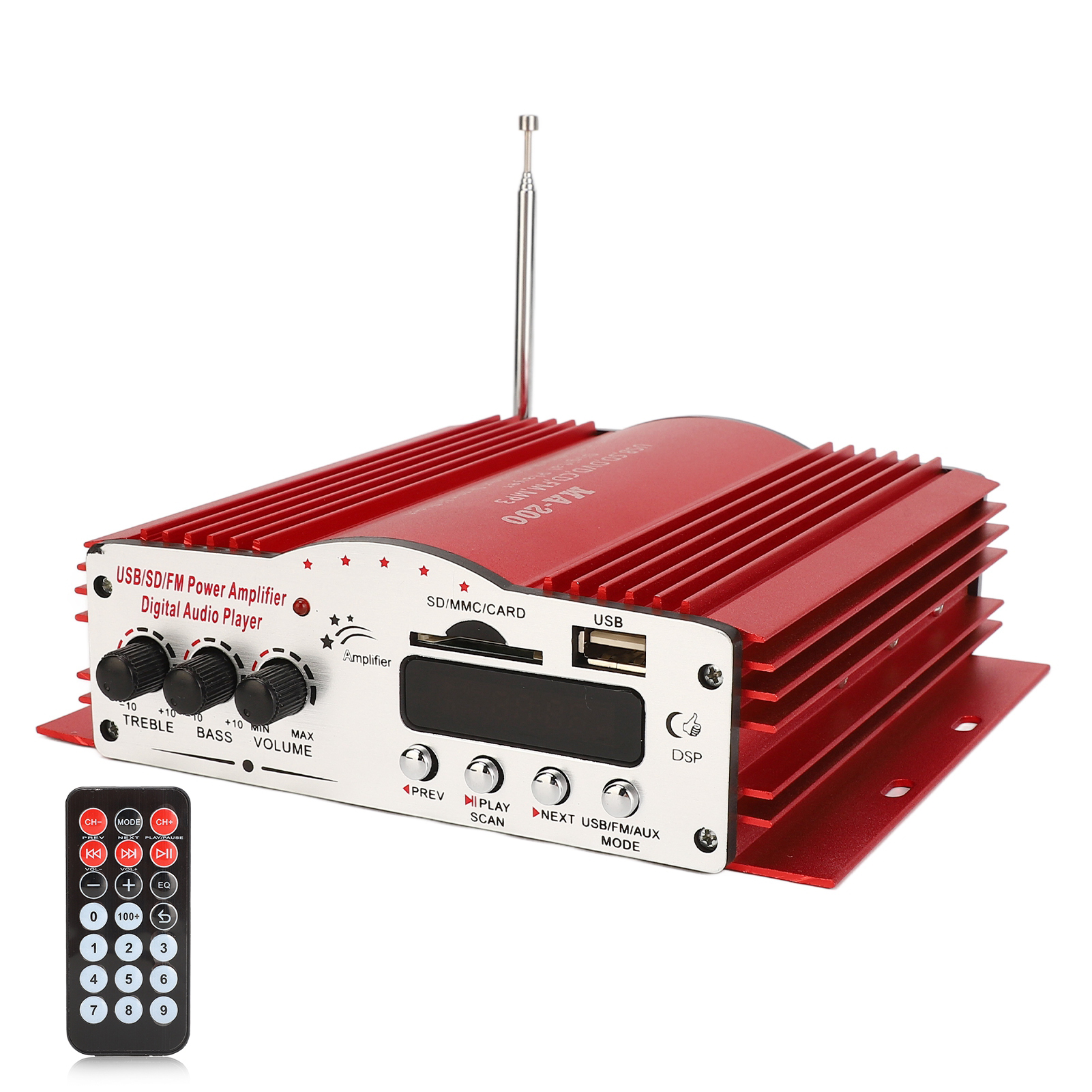 Amplificateur Audio Numérique Pour Voiture, 30 W, 4 Canaux, Stéréo, Universel Pour Mp3, Mp4, Dvd, Vcd, Fm Et Lecture Usb.