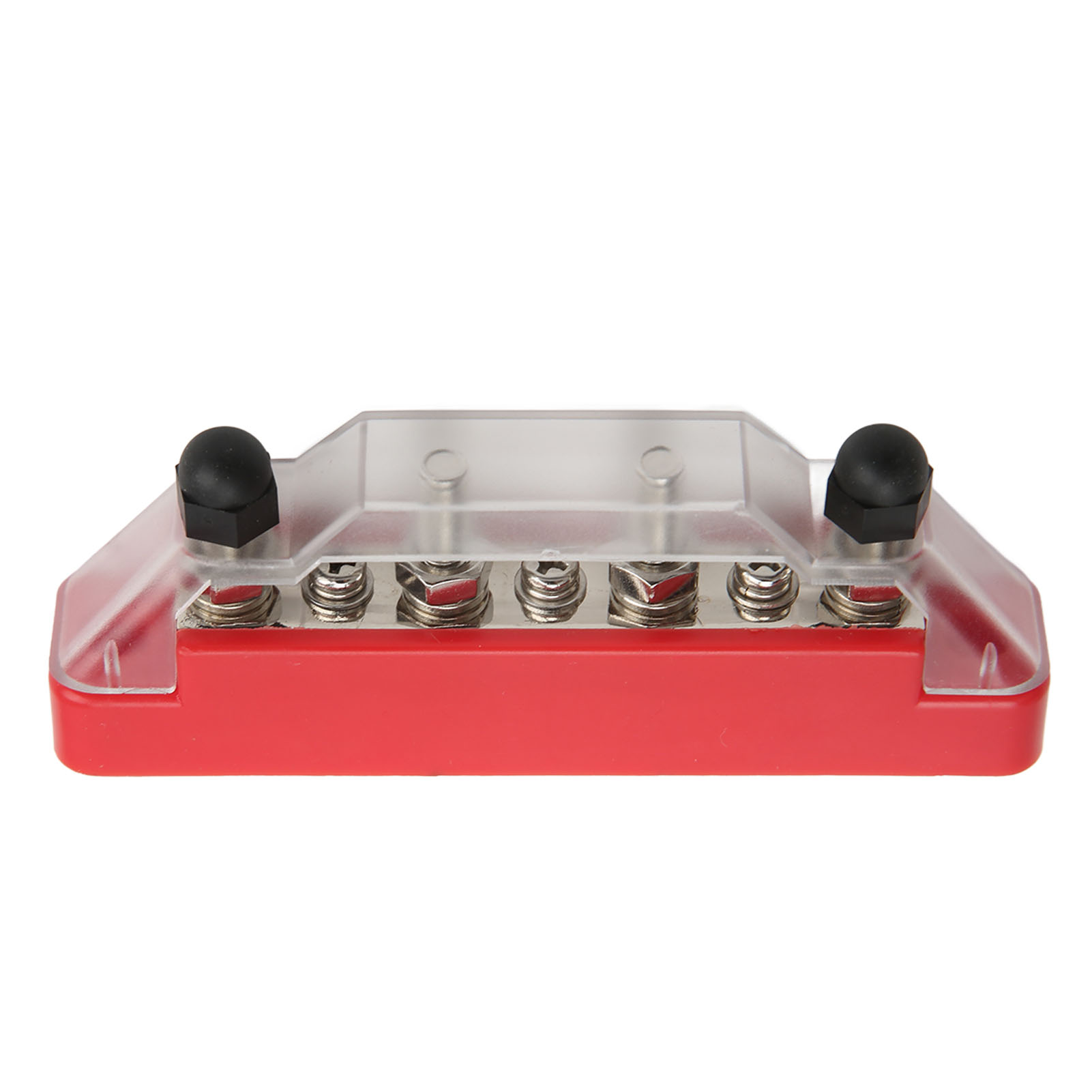 Bornier De Distribution Électrique 48 V 150 A À 4 Bornes, Barre Omnibus 7 Voies Avec Couvercle, Rouge, Pour Voitures, Camping-cars Et Bateaux