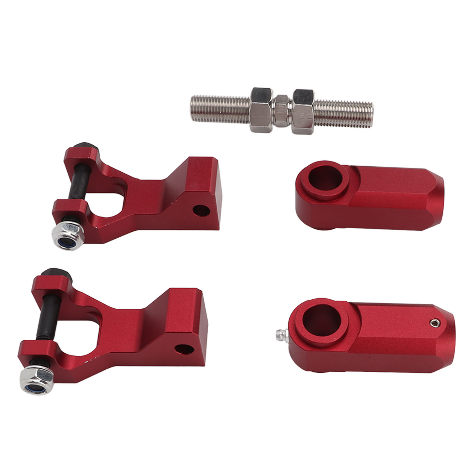 Kit D'Abaissement Avant Et Arrière En Alliage D'Aluminium (5 Pièces) Pour Quad Raptor 350, 660 Et 700 (rouge)