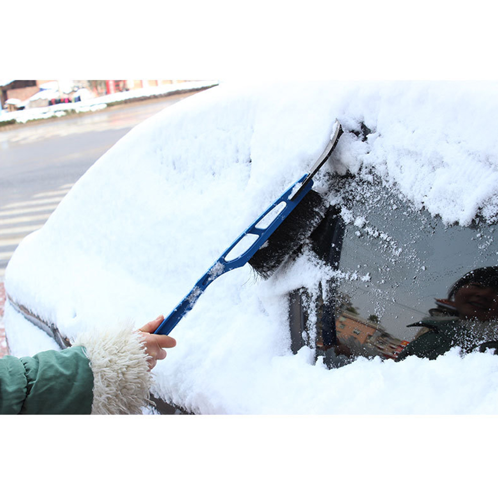 2-in-1-schneebürste Mit Gummischaber Und Frostsicherem Schaumstoffgriff, Schneeschaufel Für Autos, Lkws, Suvs, Minivans, Windschutzscheiben, Eiskratzer