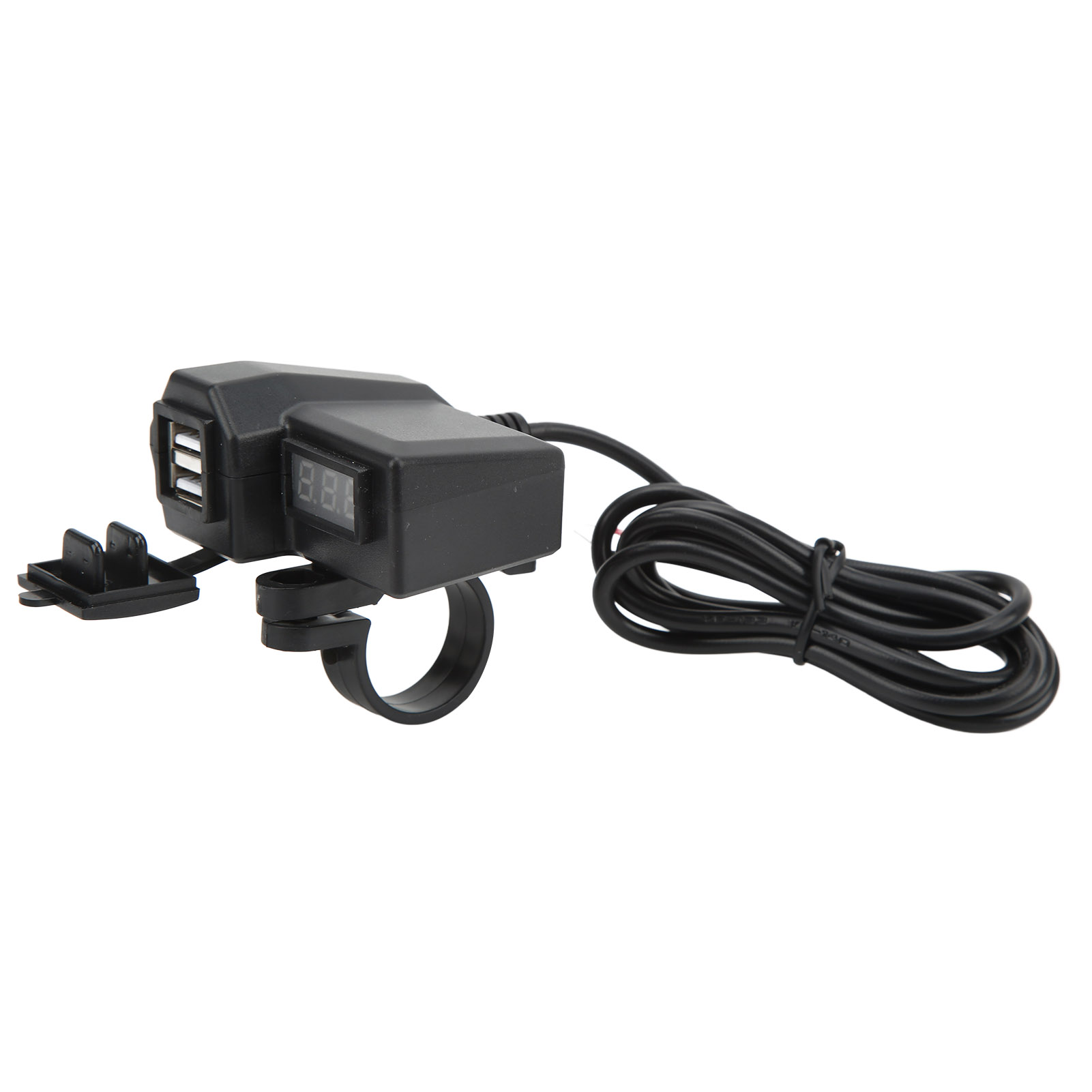 Doppelter Usb-kfz-ladeanschluss Mit Voltmeter, Roter Led-anzeige, 10–24 V Eingang, 5 V Ausgang, 3,1 A Für Motorräder, Atvs, Utvs, Handys, Tablets Und Gps-geräte