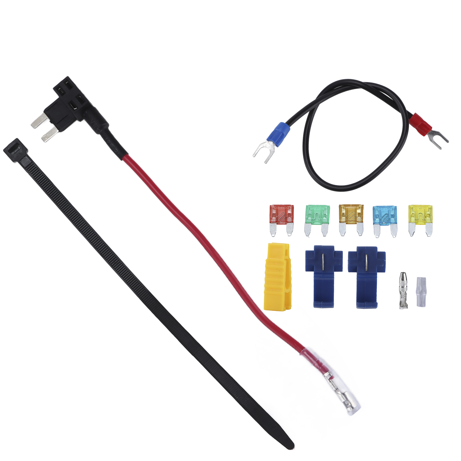 Packung Mit 12 Sicherungsadaptern, Sicherheitssteckerhaltern Und Atm/apm-flachsicherungen Für Autorekorder, Alarmanlagen, Gps-geräte Und Dvd-player.