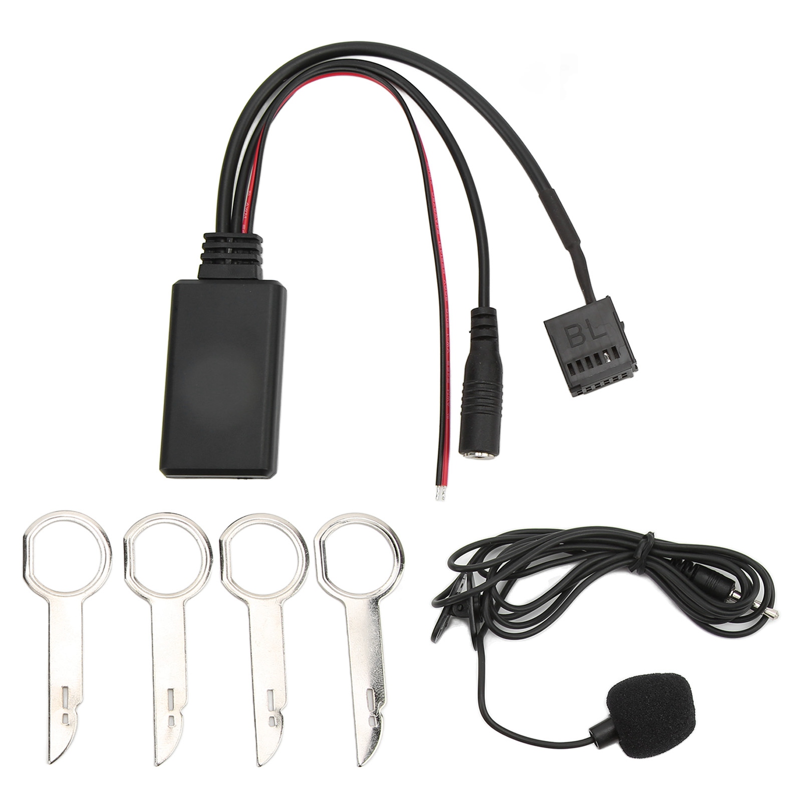 Kabelloser Bluetooth-adapter Mit Freisprechmikrofon Und Aux-eingang Für 12-polige Autoradios Mit Cd-player, Kompatibel Mit Ford Focus Ab 2005 (referenz 6000cd).