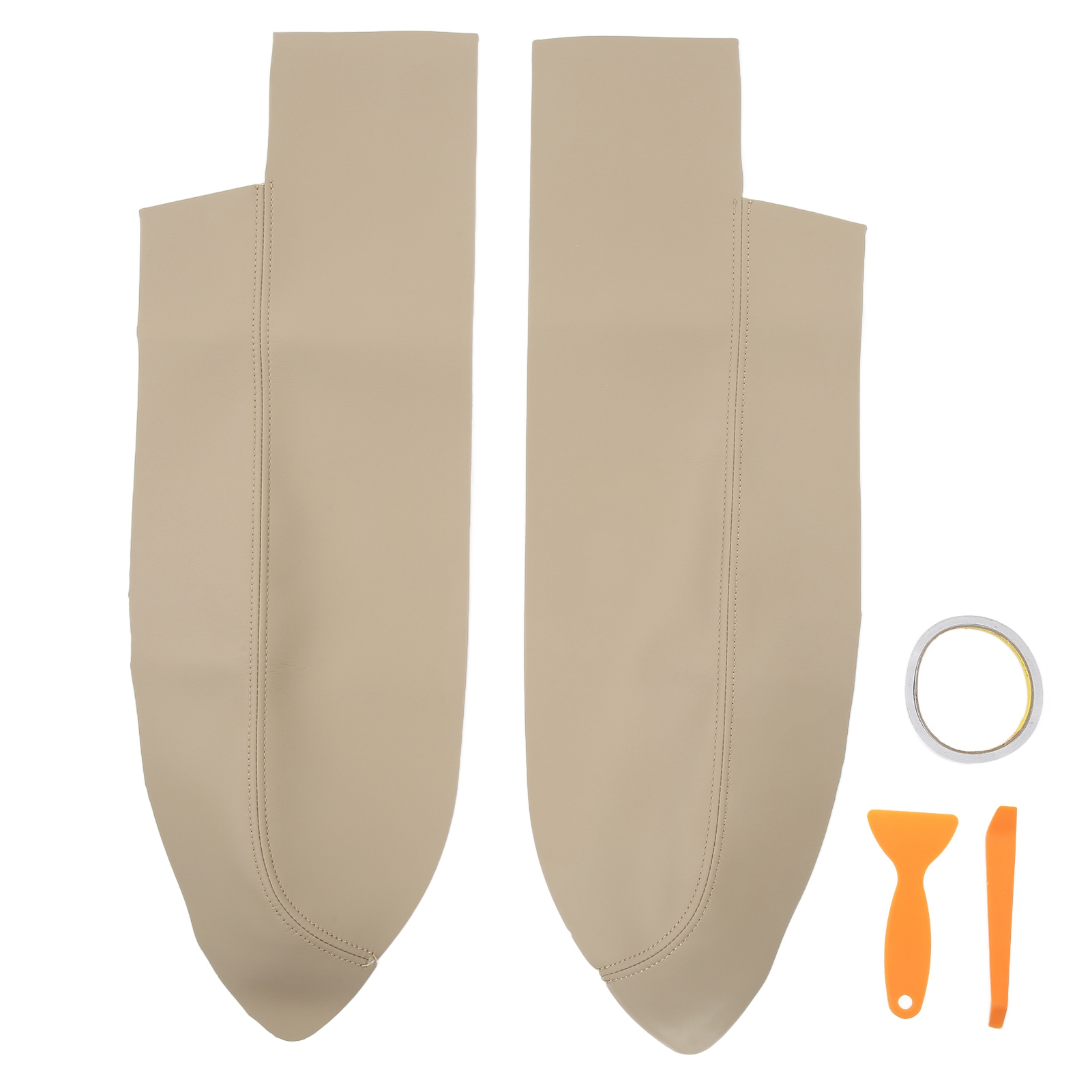 Paar Türarmlehnenbezüge Für Die Vordertüren Aus Mikrofaserleder, Beige, Zum Austausch Der Original-autoinnenausstattung
