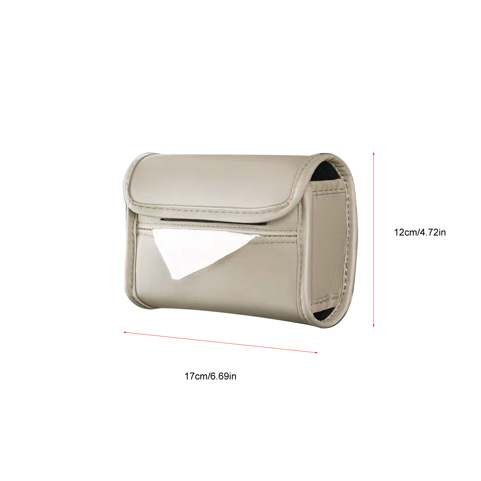 Taschentuchhalter Für Die Armlehne, Aus Strapazierfähigem Pu-leder, Für Die Rückbank, Beige