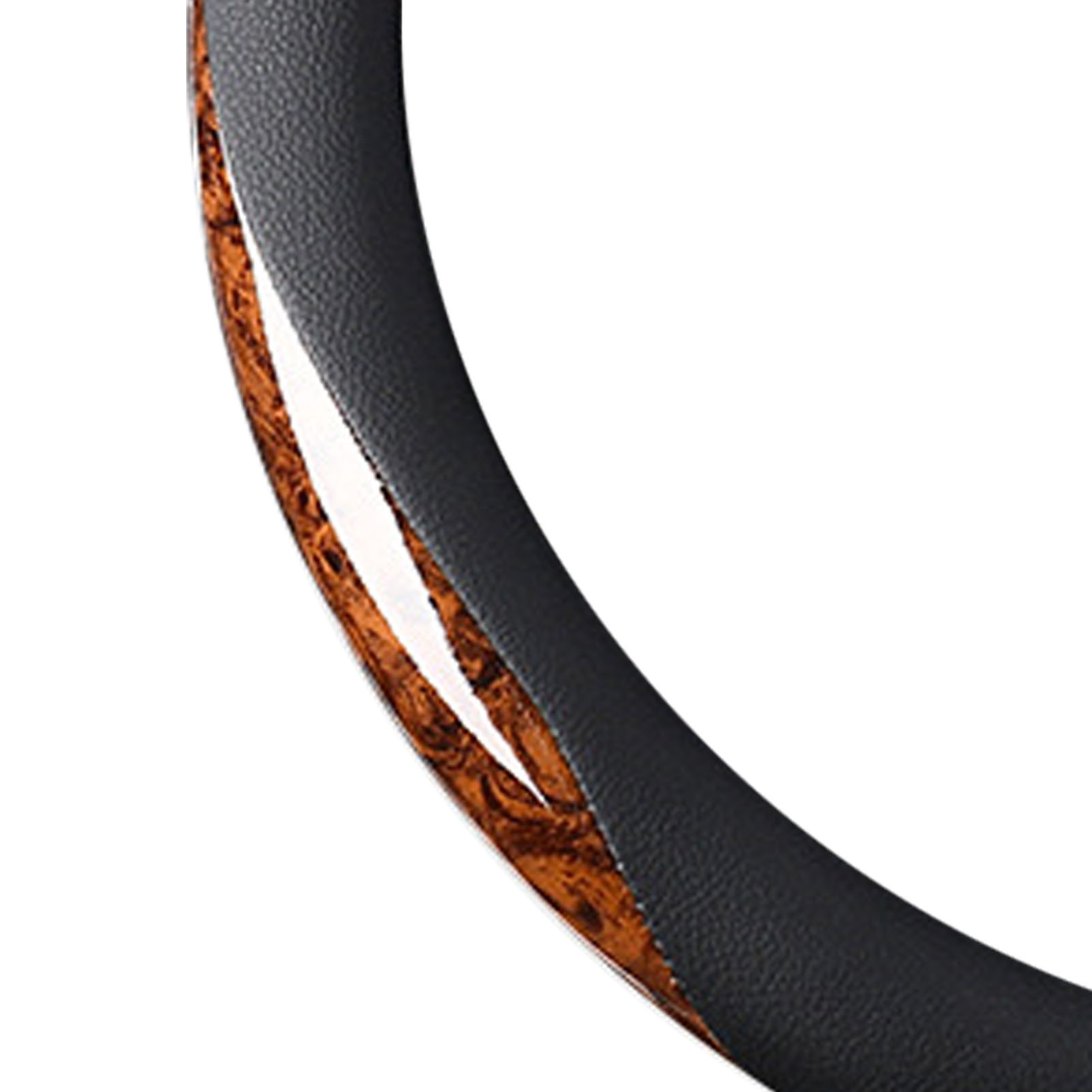 38 Cm Lenkradbezug Aus Kunstleder Und Carbonfaser, Schweißabsorbierend Und Rutschfest, Braun
