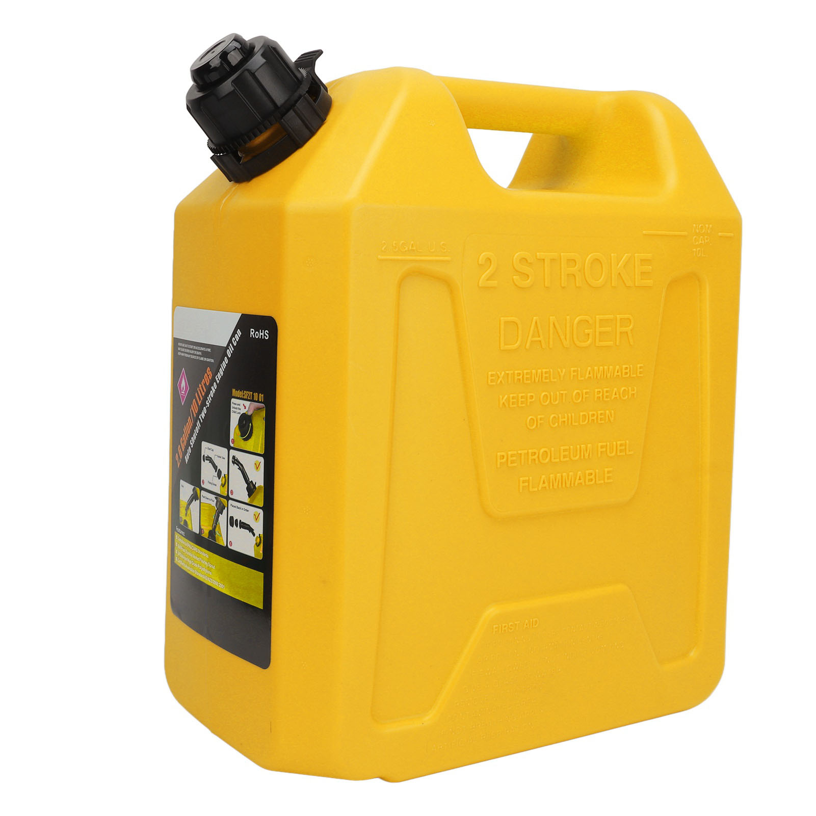 10-liter-kraftstoff-/heizöltank, Antistatisch, Stoßfest, Mit Automatischer Abschaltung, Tragbar Und Sicher, Für Wohnmobile, Suvs, Motorboote, Gelb.