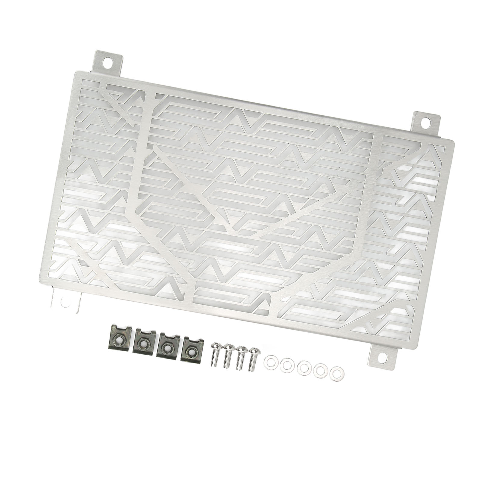 Motorrad-kühlergrill, Edelstahl, Wassertankdeckel Für Ninja 250 300 400 Ab 2018 (silber)
