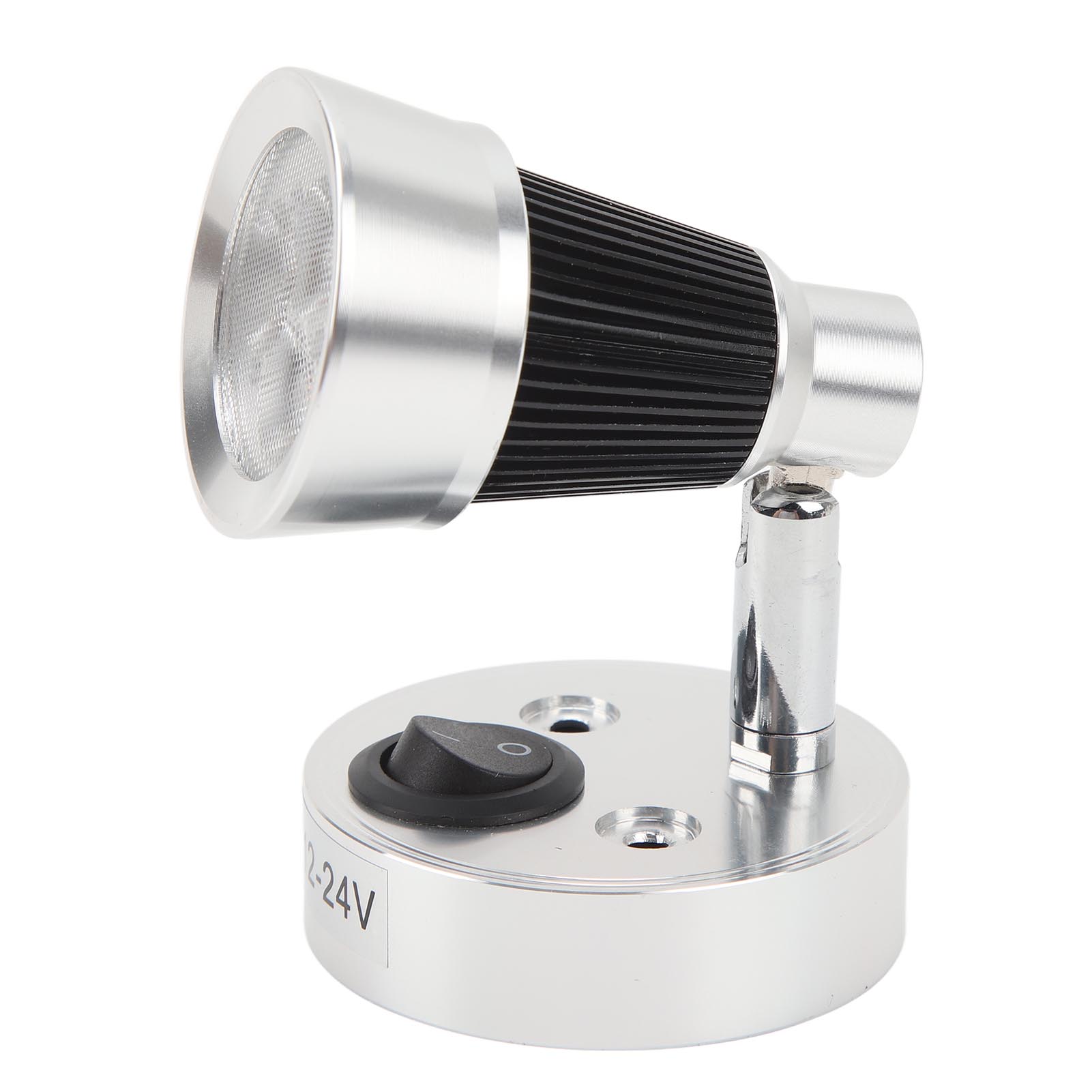 Led-nachttischlampe Für Wohnmobile, 12 Bis 24 V Dc, Silber, 3 W, Warmweiß 3000 K, Tragbare Leselampe Für Yachten, Boote Und Schiffe.