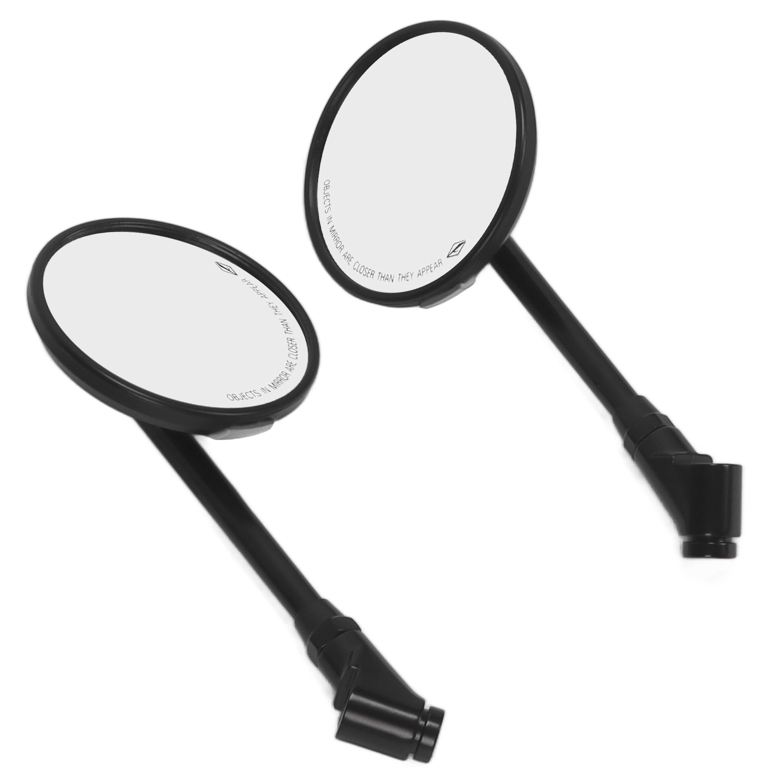 Runder Motorradspiegel Aus Kohlefaser, 360° Drehbar, Universell, Für 8-mm-/10-mm-sockel, Silber