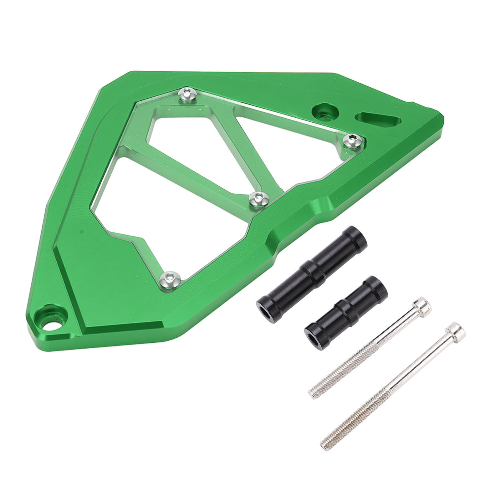 Cnc-gefräster Vorderrad- Und Kettenschutz Aus Aluminium Für Ninja 250/300 (2013–2017) – Grün