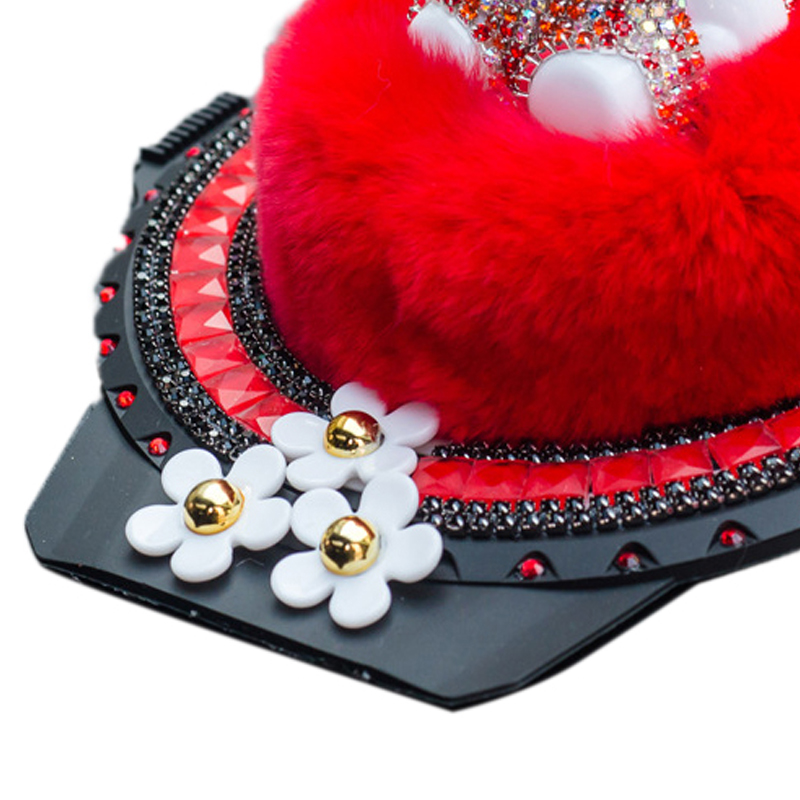 Figurine Décorative De Chat Pour Voiture, Strass, Tableau De Bord, Parfum, Ornement Intérieur, Rouge Vif