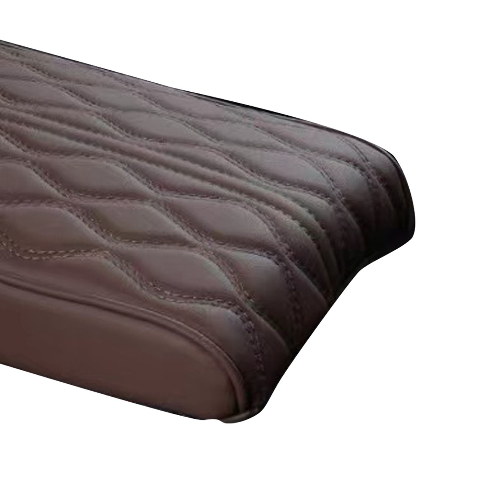 Komfortabler Armlehnenbezug Aus Pu-leder, Universelles Armlehnenkissen Für Die Mittelkonsole Im Auto, Kaffeefarben