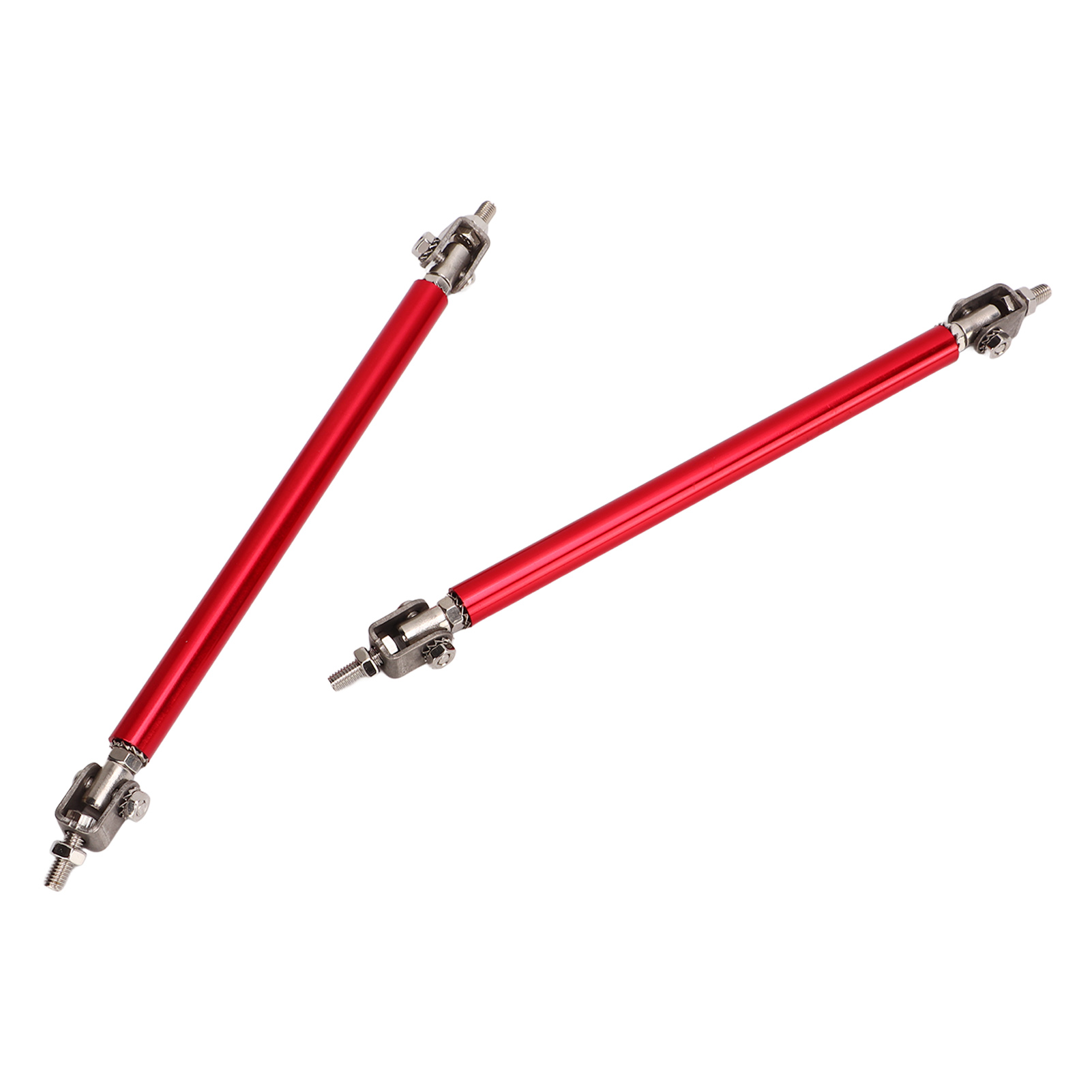 2 Barres De Diffusion De Pare-chocs Extensibles De 15 Cm En Acier Inoxydable, Support De Séparateur, Barre De Traction Rouge