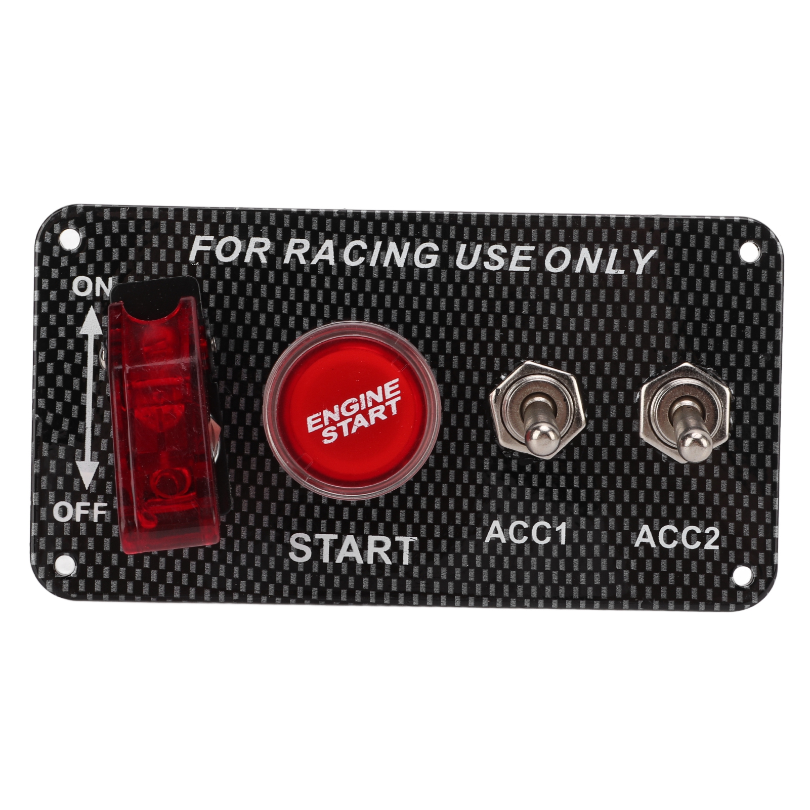12v 40a Zündschalter-set Mit Motorstartknopf, Carbon-optik, Universell Für Rennwagen