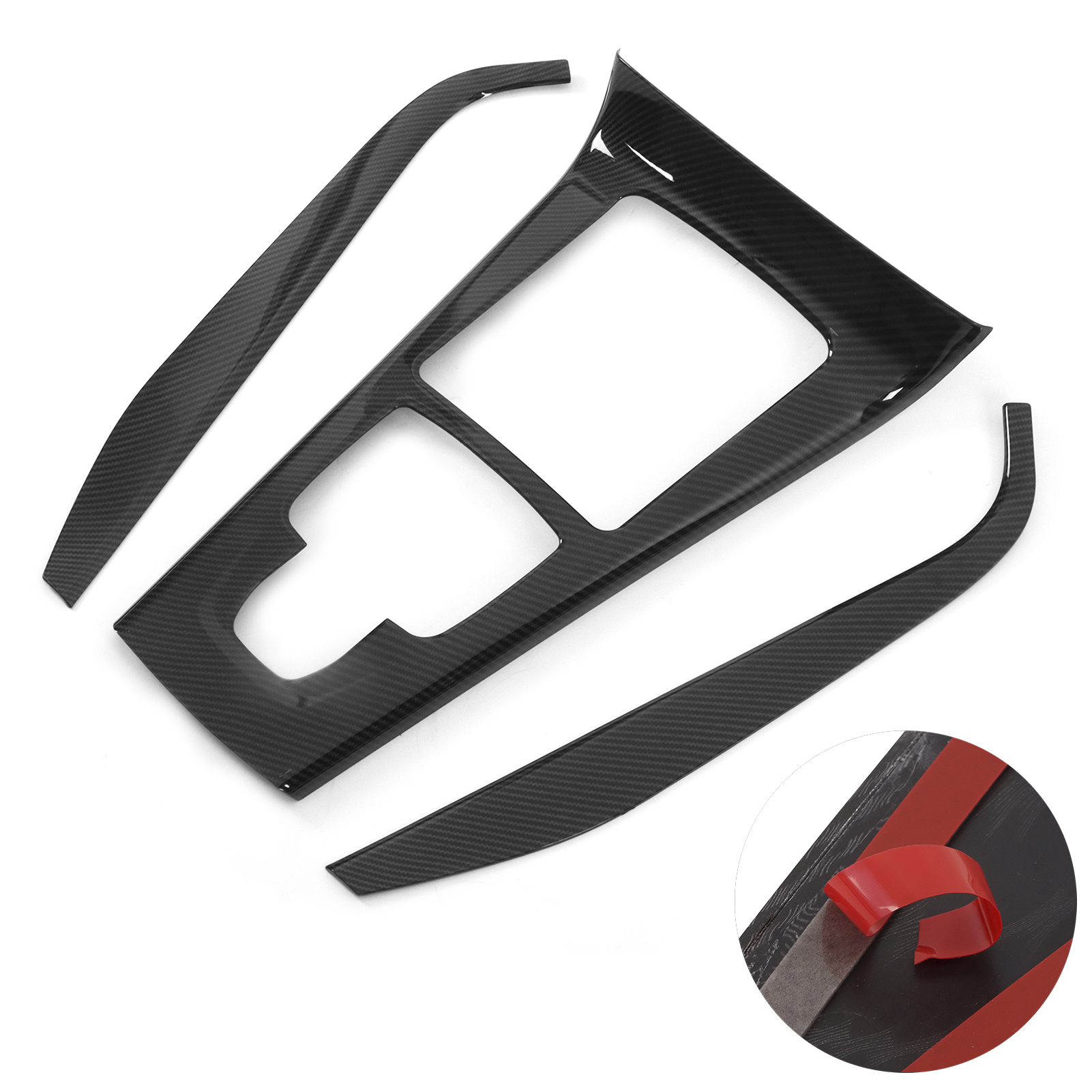 Selbstklebender Seitenverkleidungssatz Für Die Mittelkonsole, Carbonfaser-optik, Für Mercedes-benz A-klasse W177 (ab 2018).