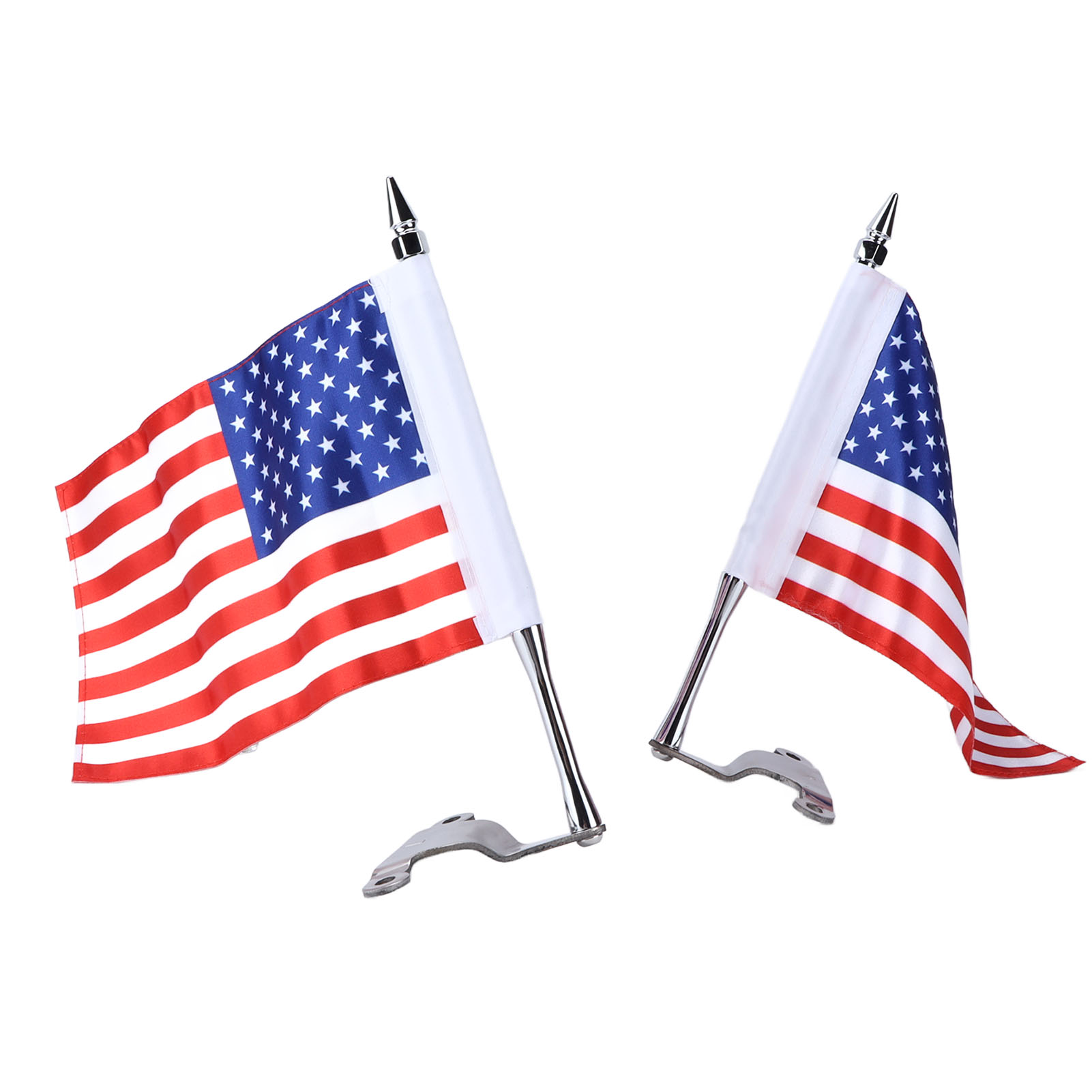 Heckklappen-fahnenmast-montagesatz Mit Linker Und Rechter Amerikanischer Flagge, Ersatz Für Gold Wing Tour Dct 2018-2020
