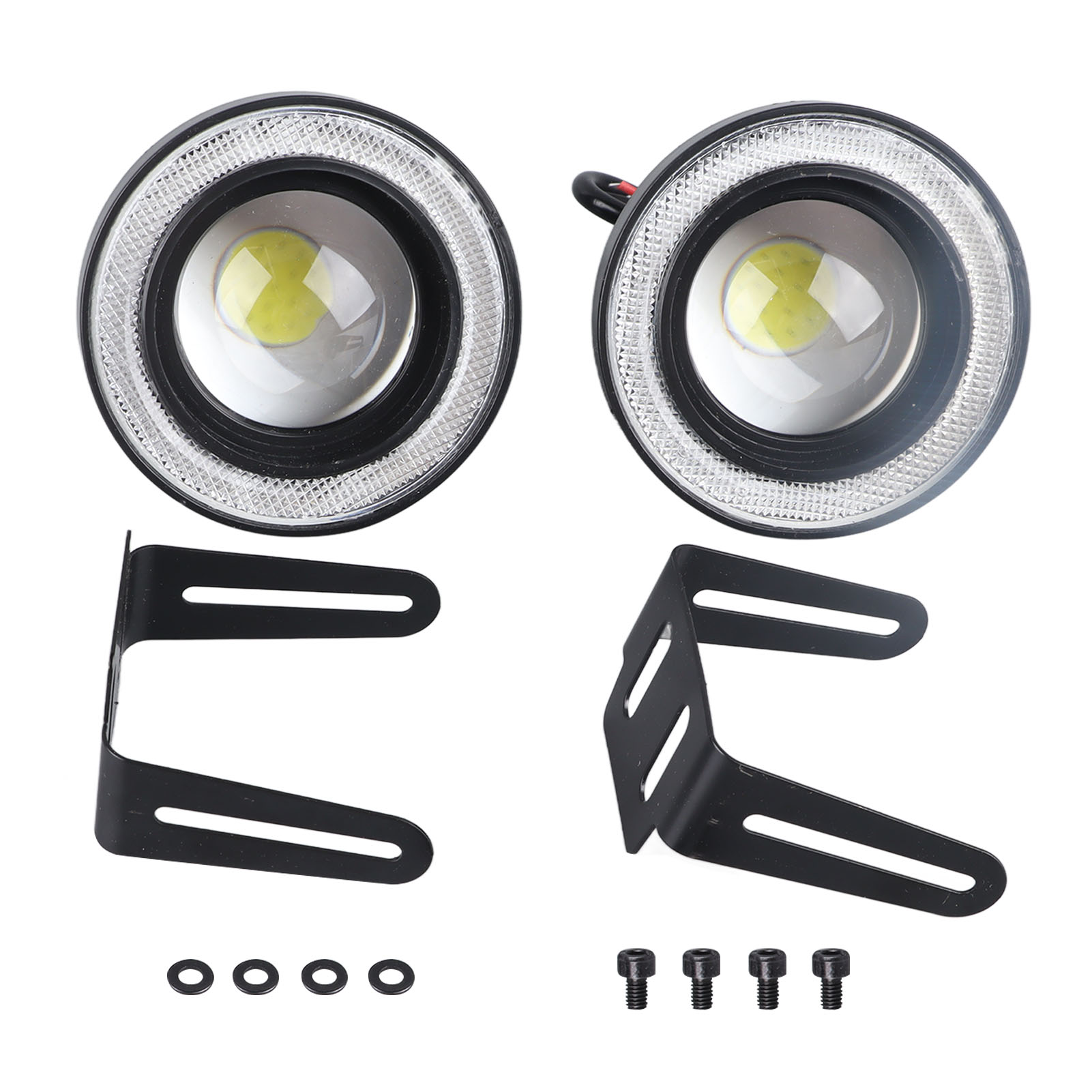 Set Aus 2 Auto-nebelscheinwerfern, 3,5 Zoll Led-ringlicht, 30 W, 1200 Lm, Cob-farbtemperatur, Tagfahrlicht (drl).