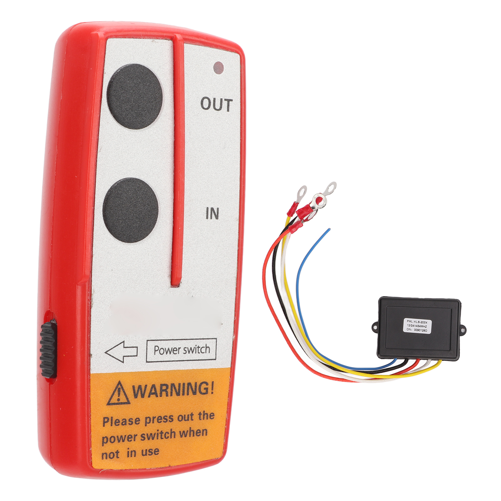 Télécommande Universelle Sans Fil Pour Treuil Électrique Avec Récepteur 434 Mhz Pour Vtt (rouge)
