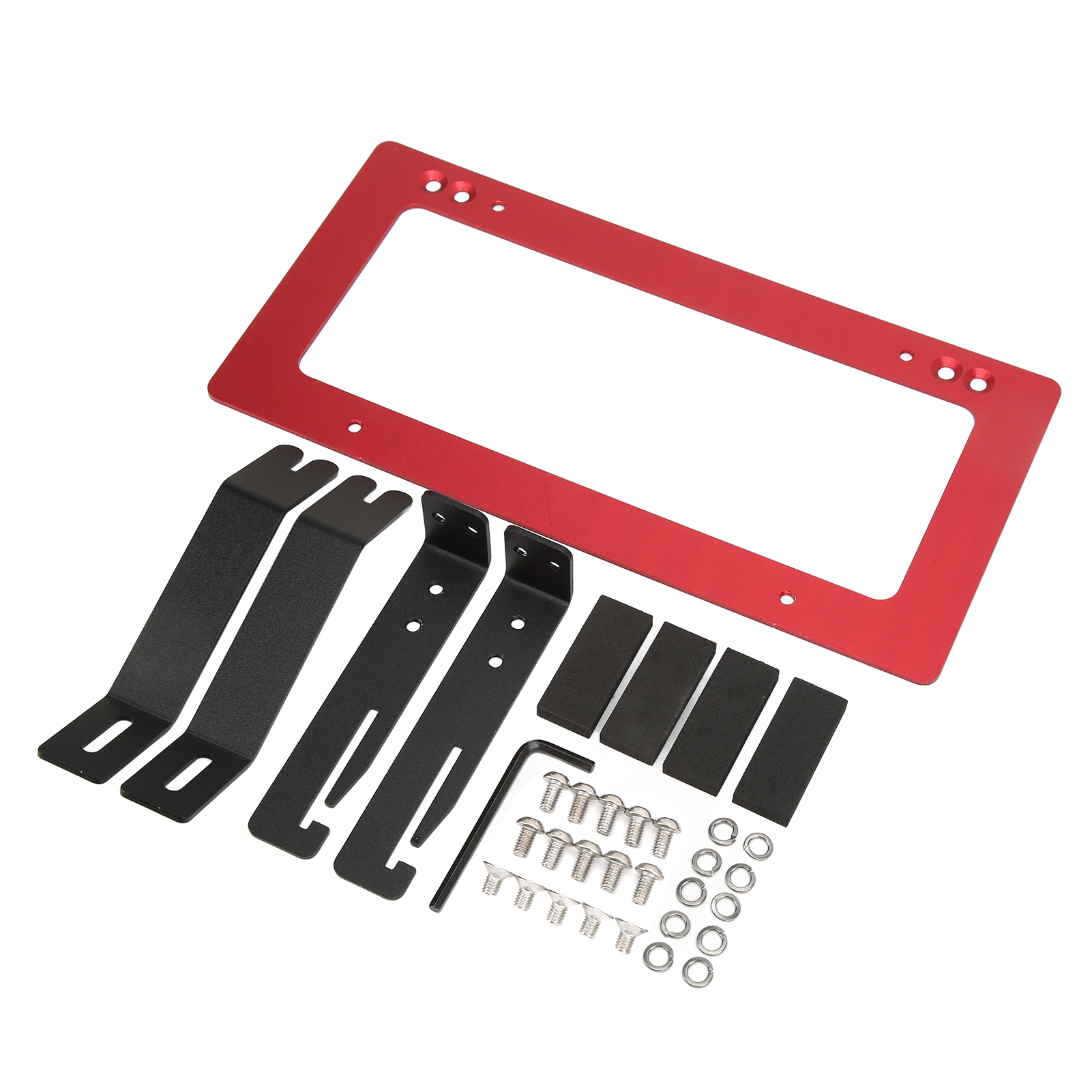 Kit De Support De Plaque D'Immatriculation En Alliage D'Aluminium De Remplacement Pour Tesla Model 3 2017-2022 (rouge)
