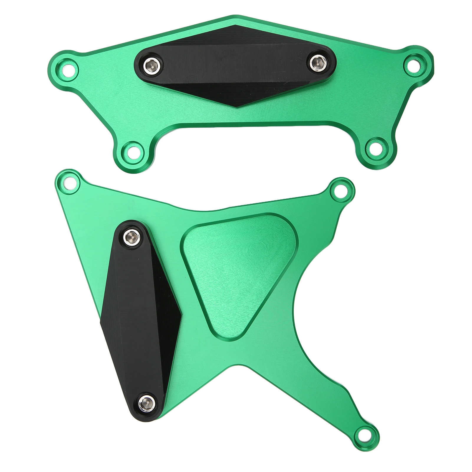 Satz Mit 2 Cnc-gefrästen Motor- Und Kupplungsschutzblechen Aus Aluminium Für Versys Kle650 Motorrad (2006-2020), Grün.