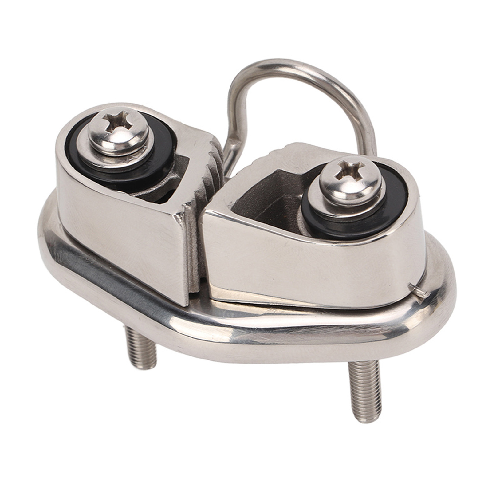 Bootsklemmen Mit Kabelführungsring, Für Segelboote Und Pilates-geräte. Edelstahl 316, Hochglanzpoliert, Für 10-mm-seile.