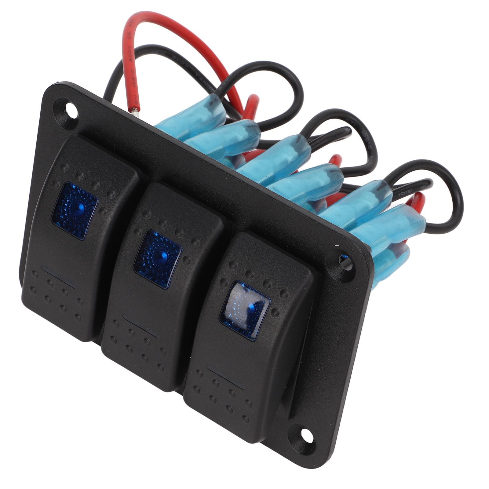 Dreistufiger Wippschalter Mit Überstromschutz, Blauer Led-hintergrundbeleuchtung, Ip65 Wasserdicht, Für 12-24v Fahrzeuge, Boote, Suvs Und Lkws