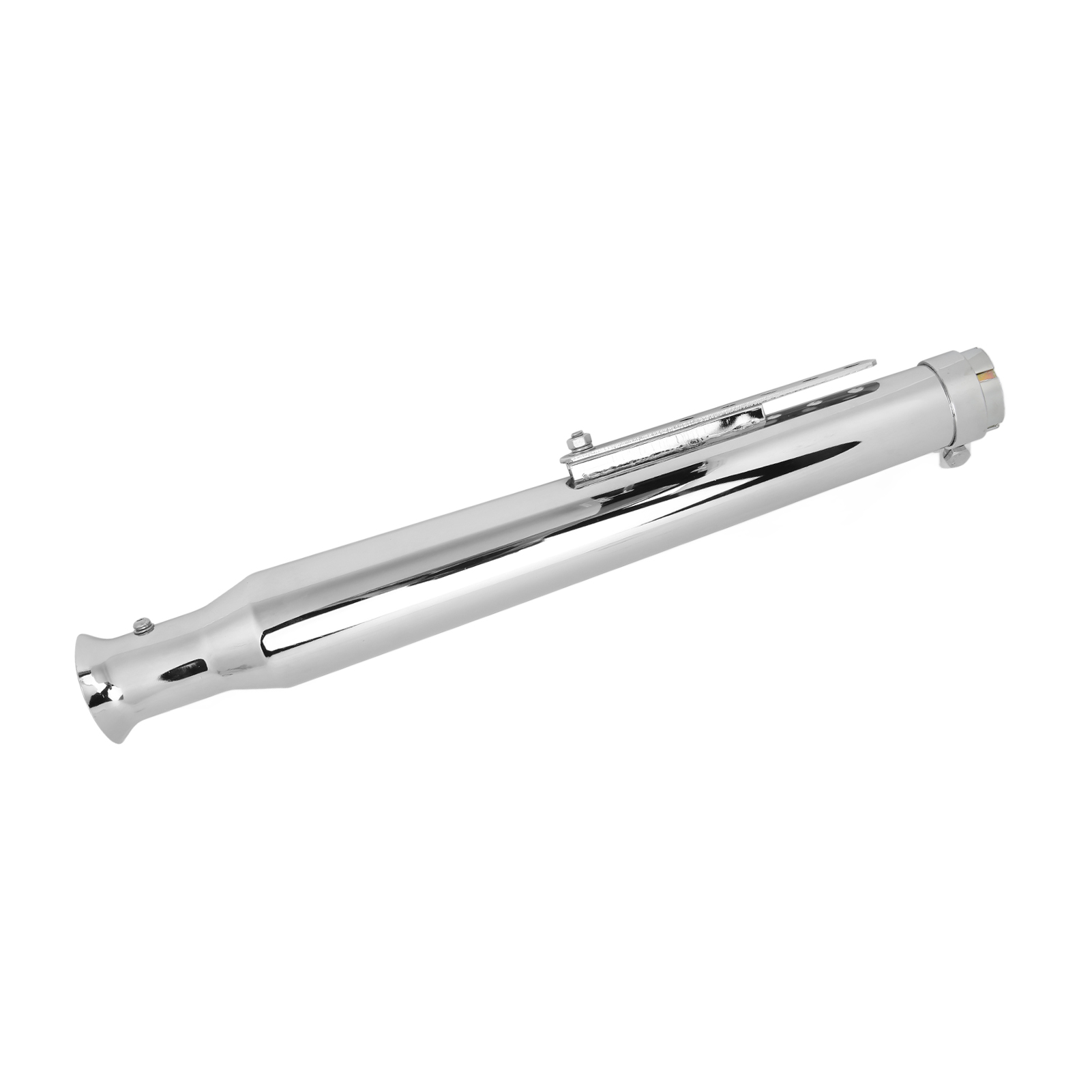 Universeller 45-mm-motorradauspuff (1,8 Zoll) Mit Universellem Aufsteckanschluss, Silberfarben.