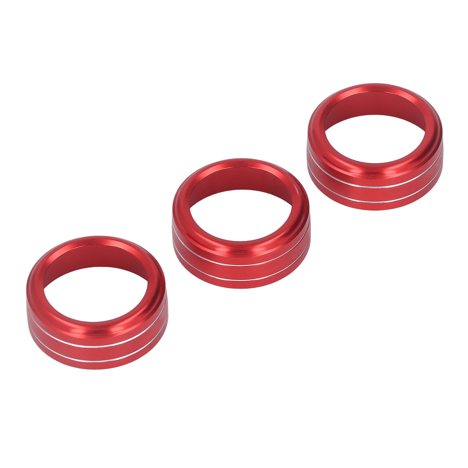 Ensemble De 3 Pièces De Garniture De Bouton De Commande De Climatisation Rouge Pour Console Centrale Intérieure, Accessoires De Remplacement Pour Mazda 3 6