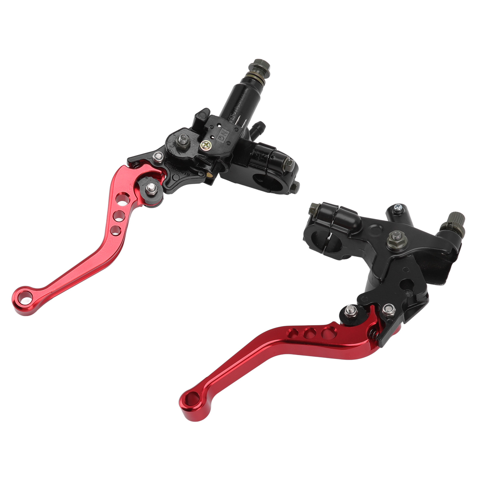 Paire De Leviers De Frein Et D'Embrayage Avec Réservoir De Maître-cylindre Hydraulique Pour Moto Suzuki Rouge