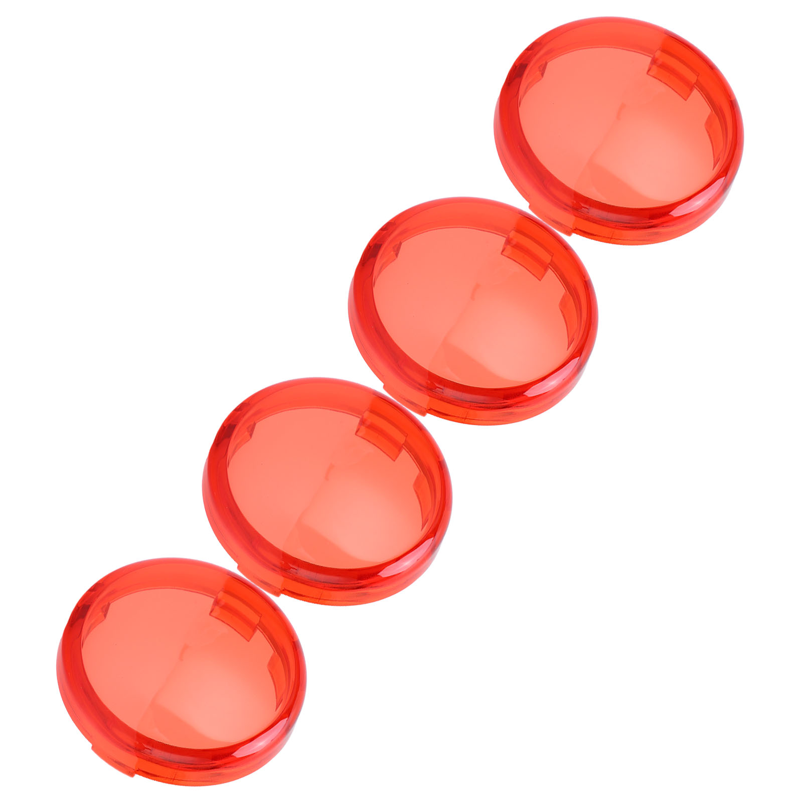 Lot De 4 Caches De Clignotants De Moto De 6 Cm (2,36 Pouces) En Abs, Accessoires Universels Pour Moto, Rouge