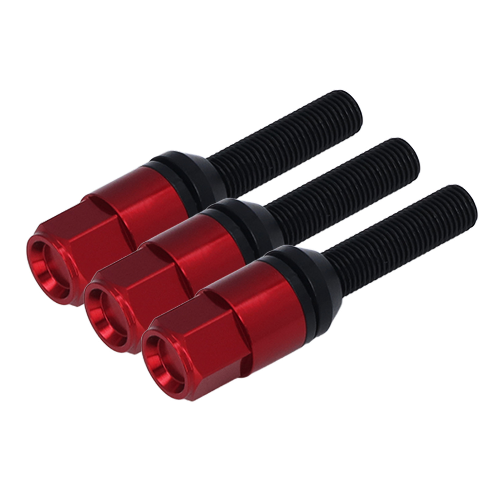 Lot De 20 Boulons De Roue Coniques En Alliage D'Aluminium M12x1,5 Avec Capuchon Rouge