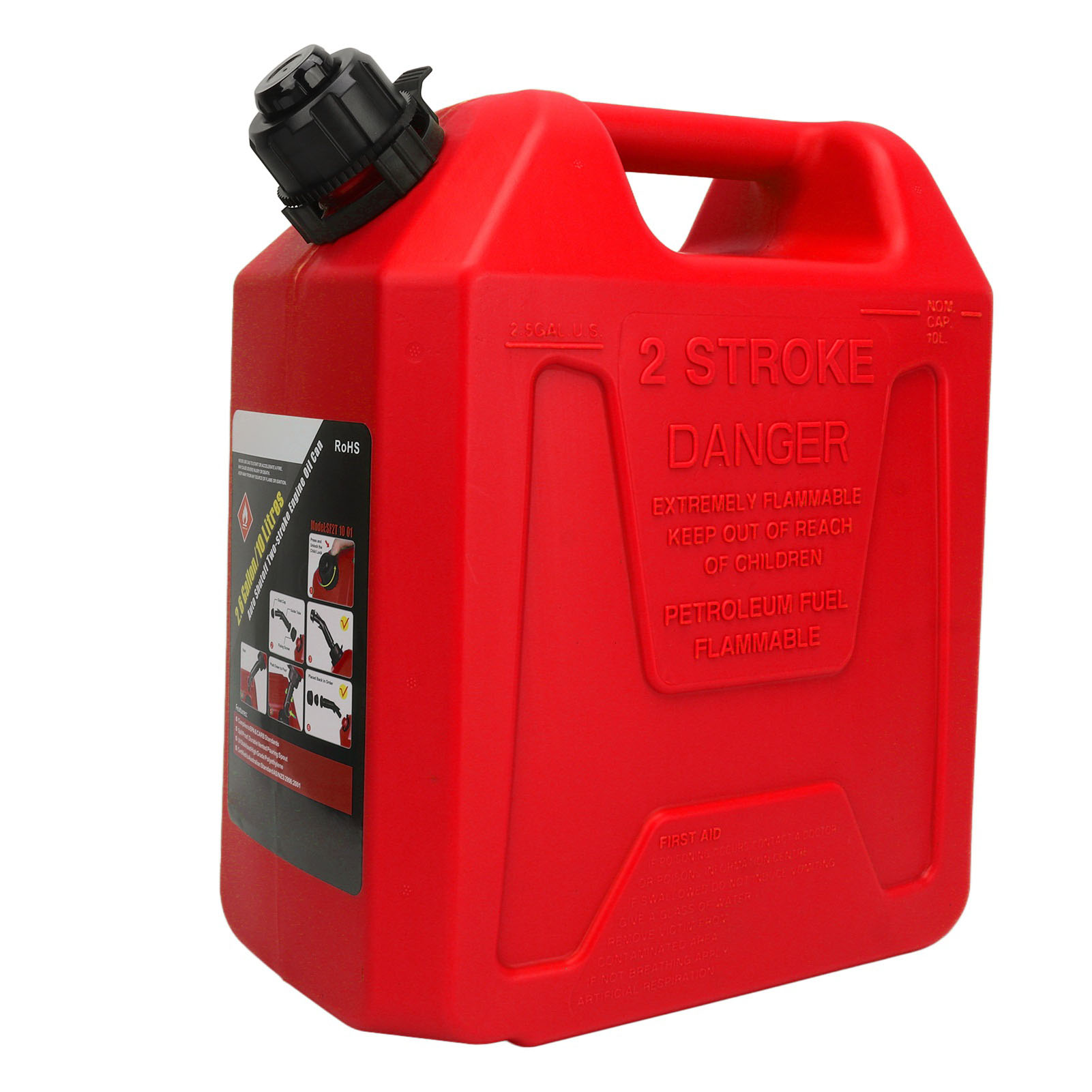 10-liter-kraftstoff-/heizöltank, Antistatisch, Stoßfest, Mit Automatischer Abschaltung, Tragbar Und Sicher, Für Wohnmobil, Suv, Motorboot, Rot.