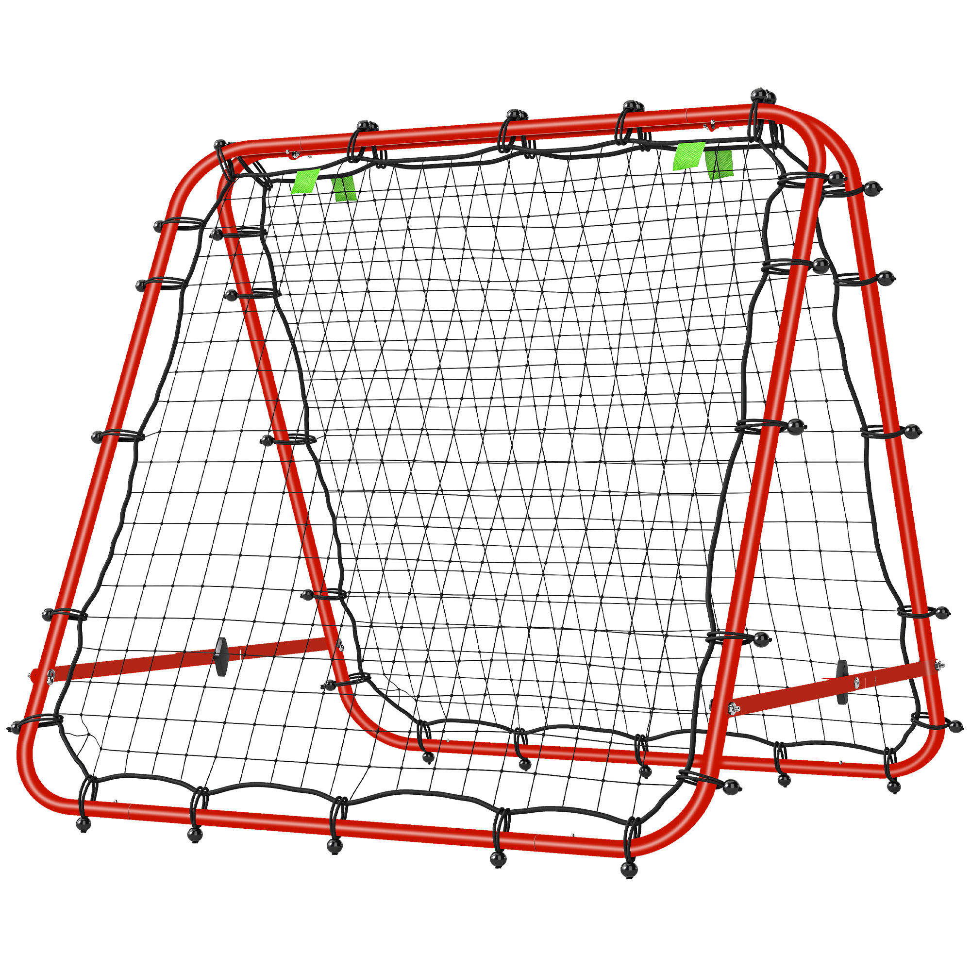 But De Football Réglable, Pliable, Cadre Métallique, 100 X 68-95 Cm, Rouge