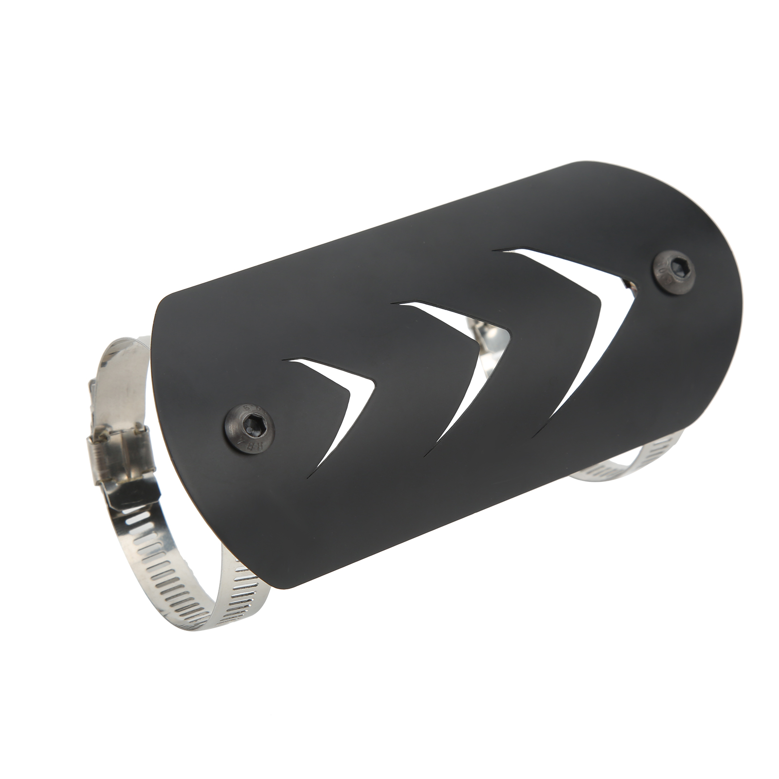 Auspuffschalldämpfer, Hitzeschutzblech Aus Edelstahl, Universell Für Motorräder, Schwarz
