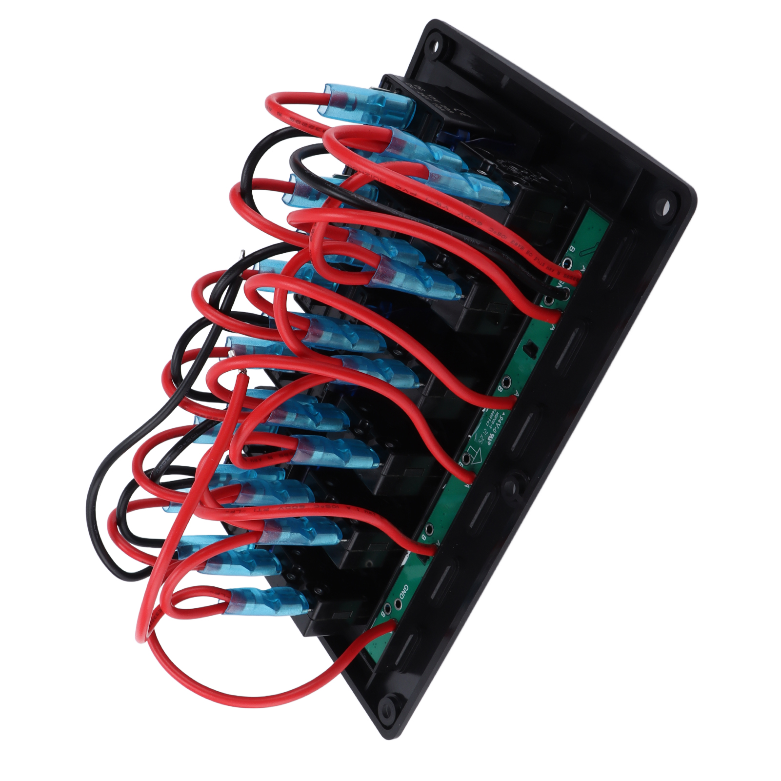 6-fach-wippschalter 12v/24v Mit Blauer Kontrollleuchte, Ip65 Wasserdicht, Für Boote, Schiffe, Cockpits, Suvs Und Lkws