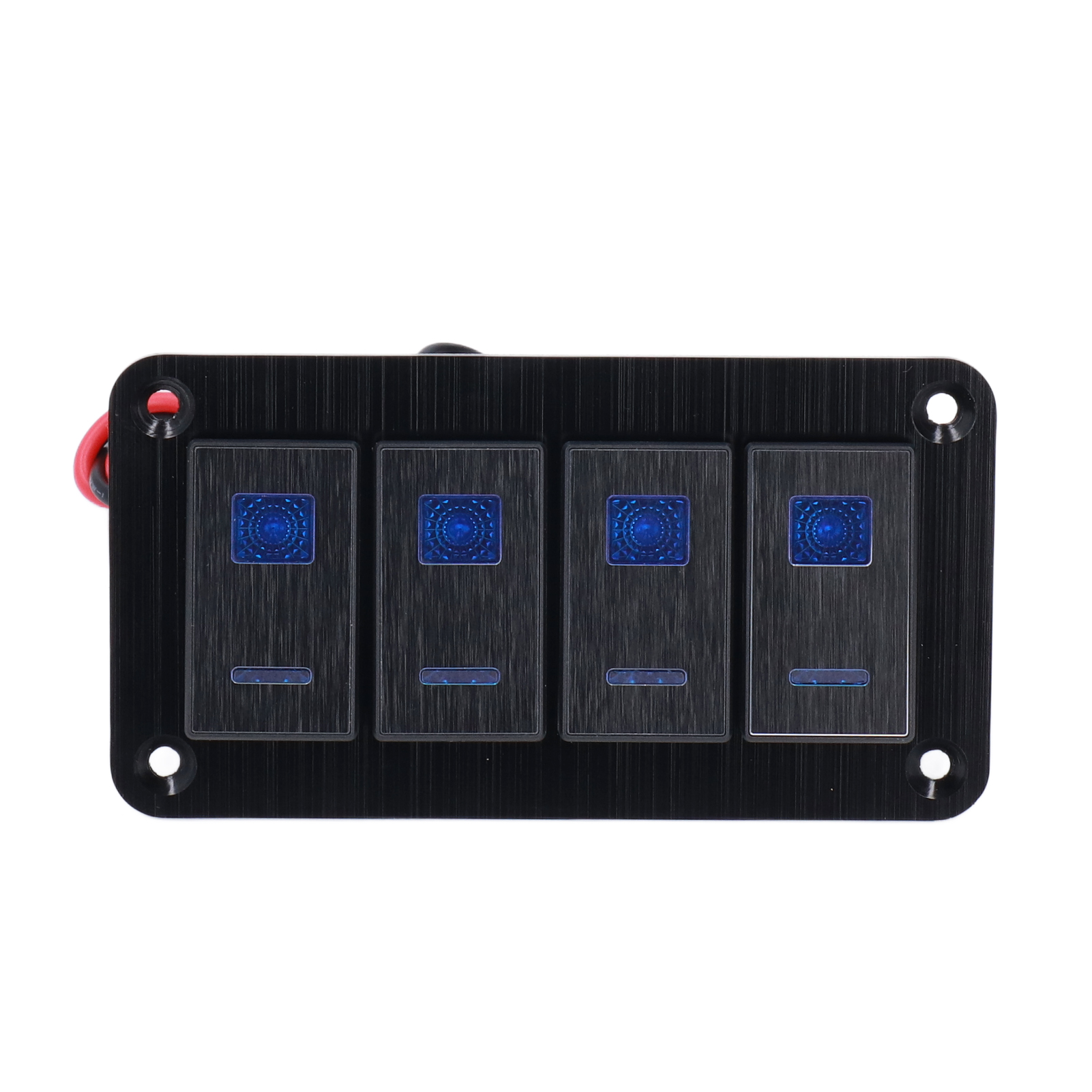 Schwarzer 4-wege-wippschalter Für Ip65-wasserdichte Schalter Mit Led-hintergrundbeleuchtung, Modifikationen Für Motorboote, 12–24 V Dc