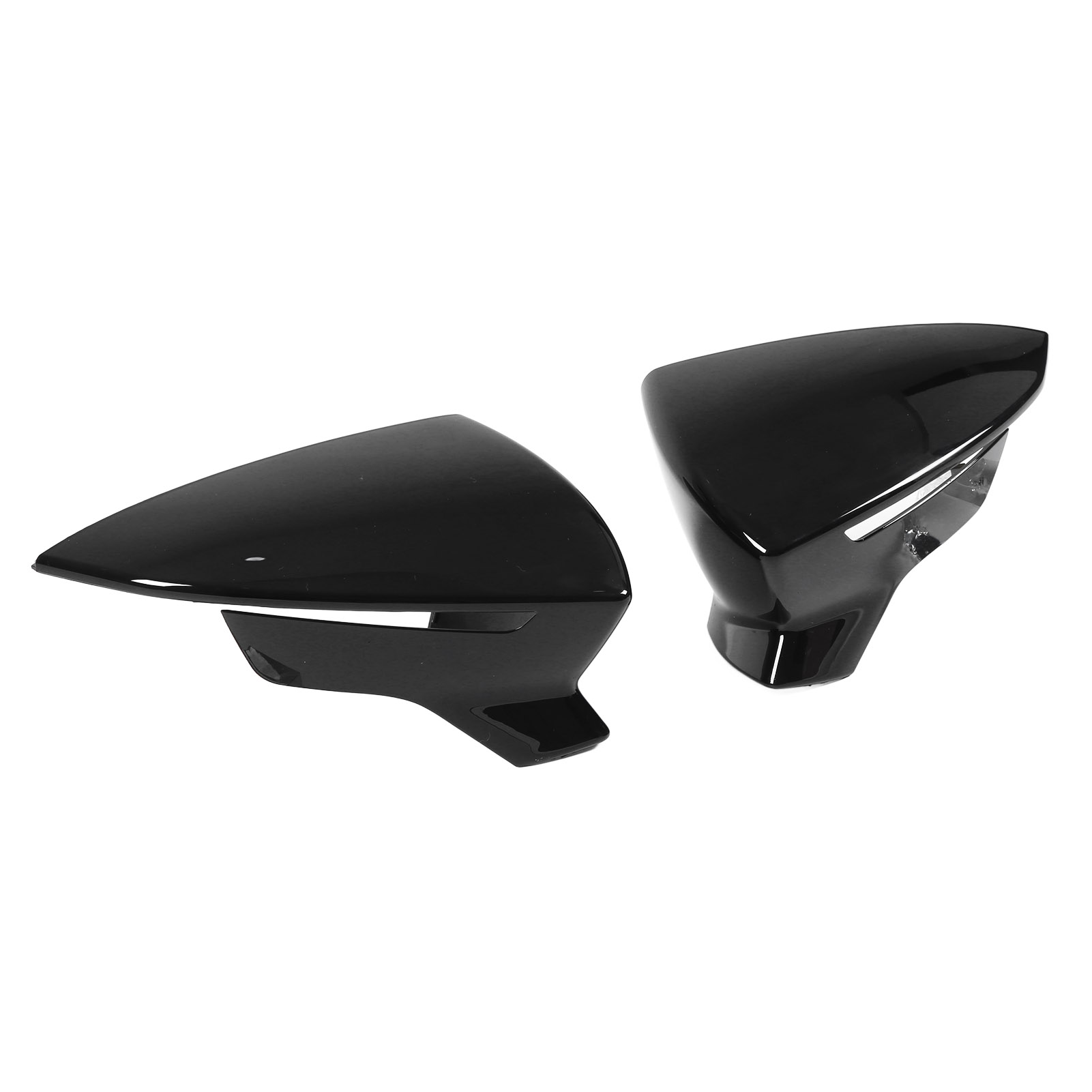 Paar Schutzkappen Für Die Außenspiegel, Links Und Rechts, Für Seat Leon Mk3 5f St Fr Cupra 2013–2019, Glänzend Schwarz