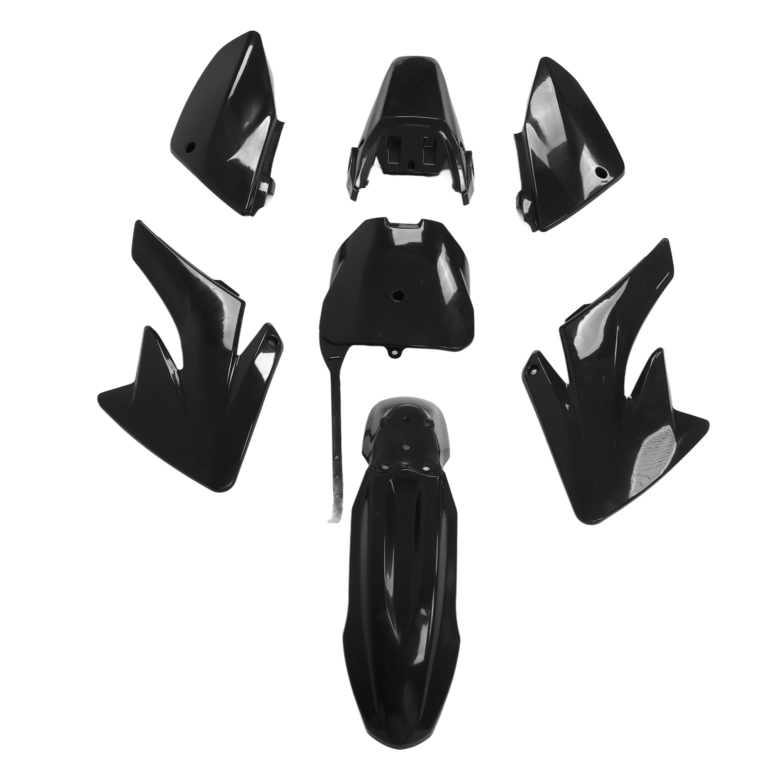 Motorrad-windschutzscheibe Aus Abs-kunststoff, Verschleiß- Und Alterungsbeständig, Für Crf 70, Schwarz
