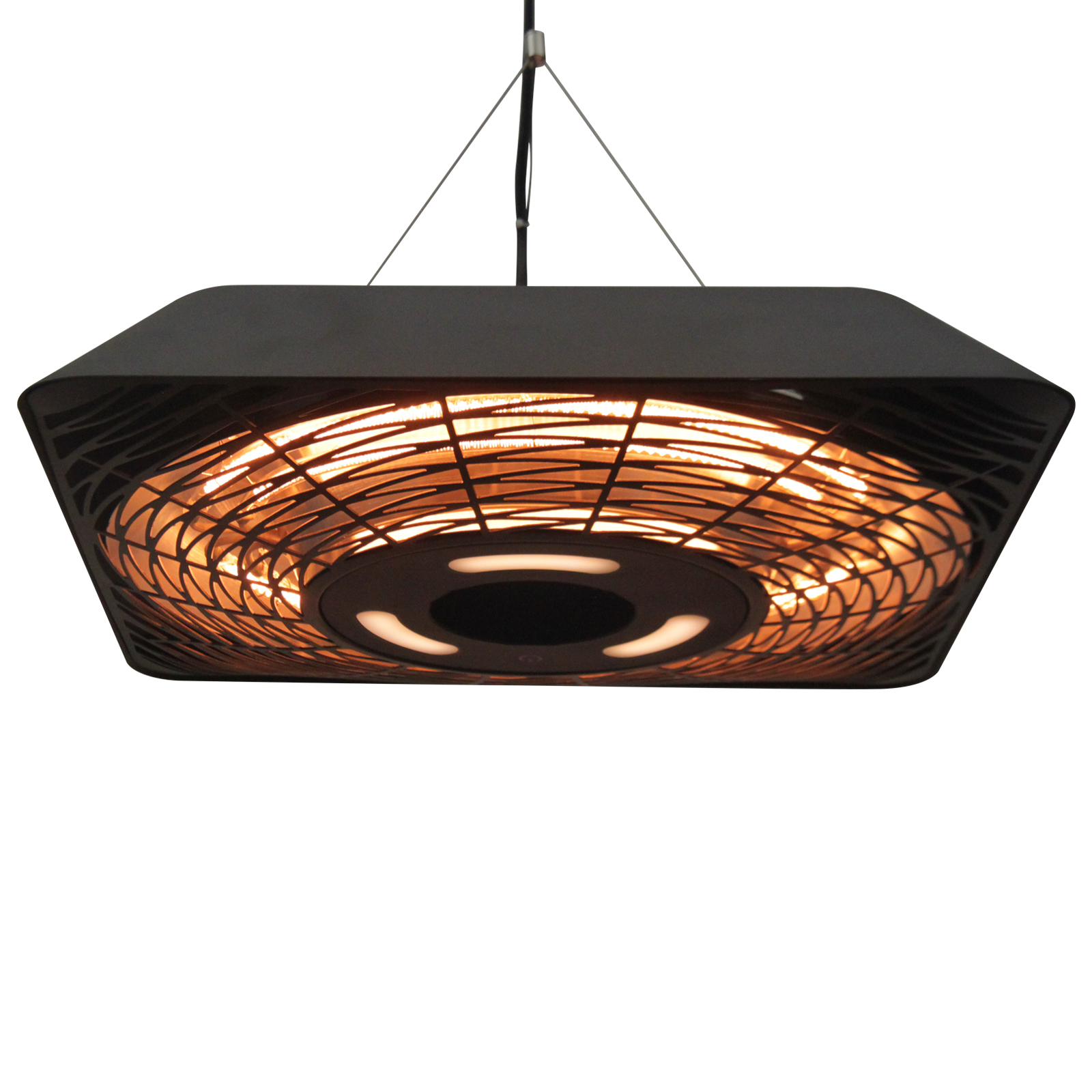 Radiateur Infrarouge 2000w Avec Télécommande, 3 Modes De Chaleur, Housse De Protection, Écran Led, Ip45, Chauffage De Terrasse, Modèle Sur Pied, Noir.