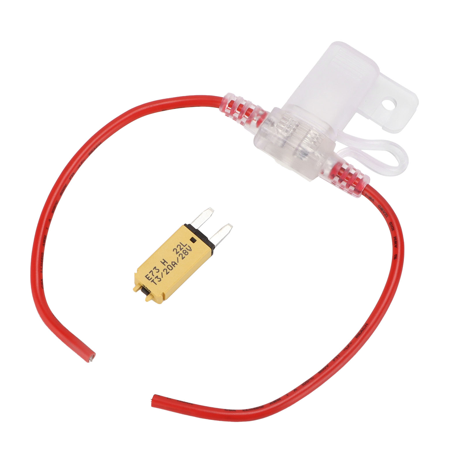 Transparenter Und Wasserdichter Sicherungshalter (12 Awg) Mit Manuell Rückstellbarem Schutzschalter Für Pkw, Yacht, Wohnmobil Und Lkw (32 V).