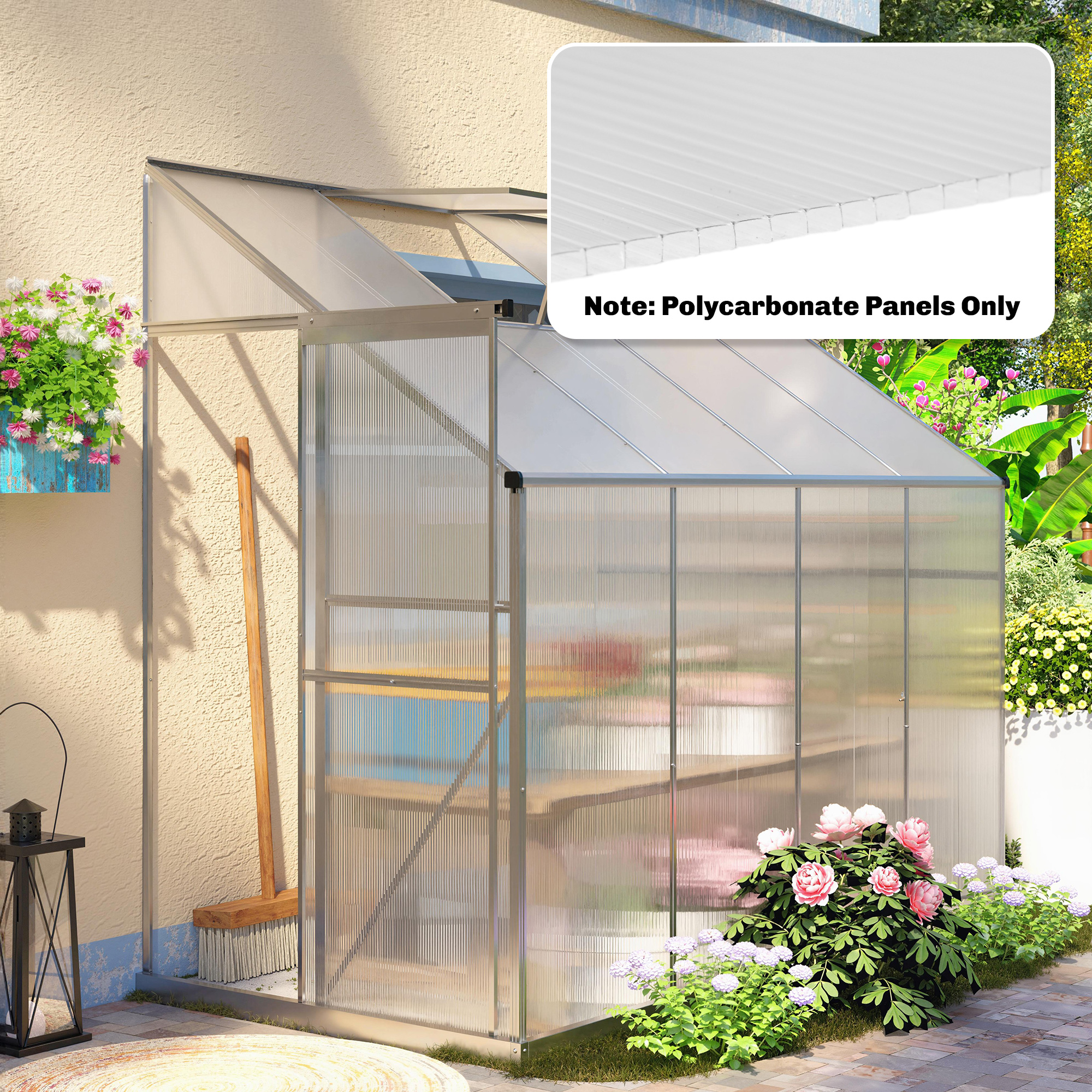 Packung Mit 10 Polycarbonat-wabenplatten, 120 X 60 Cm, Uv-beständig, Zuschneidbar, Für Gewächshäuser, Überdachungen, Dächer