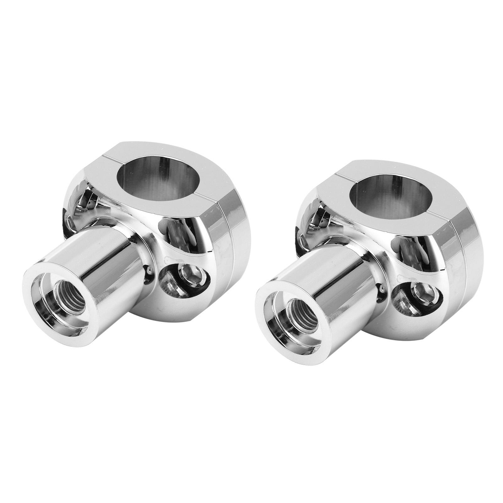 Universelle 25-mm-cnc-motorradlenkererhöhung, Runde Motorradlenkerklemme Mit Band, Lenkererhöhung (versilbert)