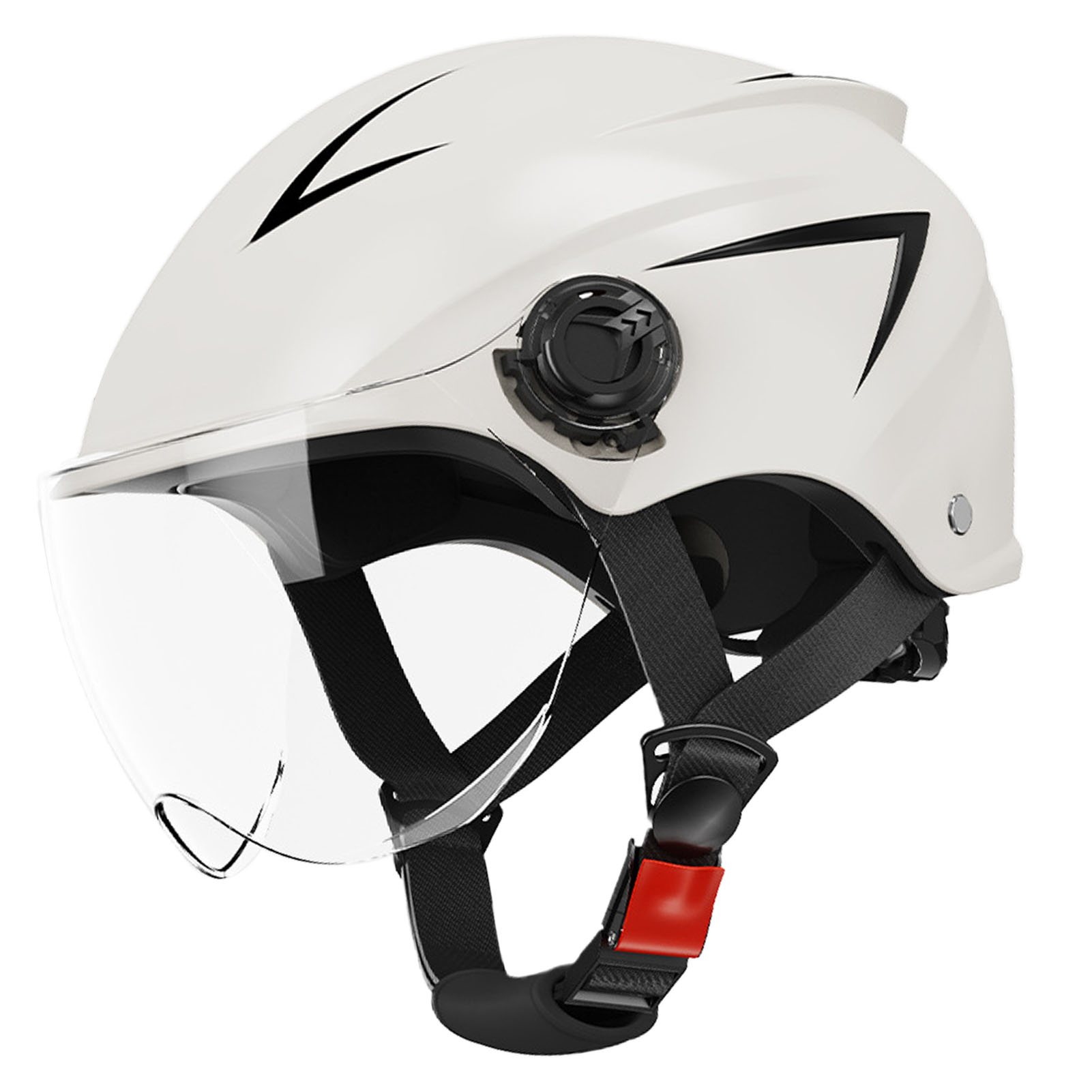 Weißer Motorradhelm Mit Sonnenschutz, Modular, Für Alle Jahreszeiten, Für Damen Und Herren.