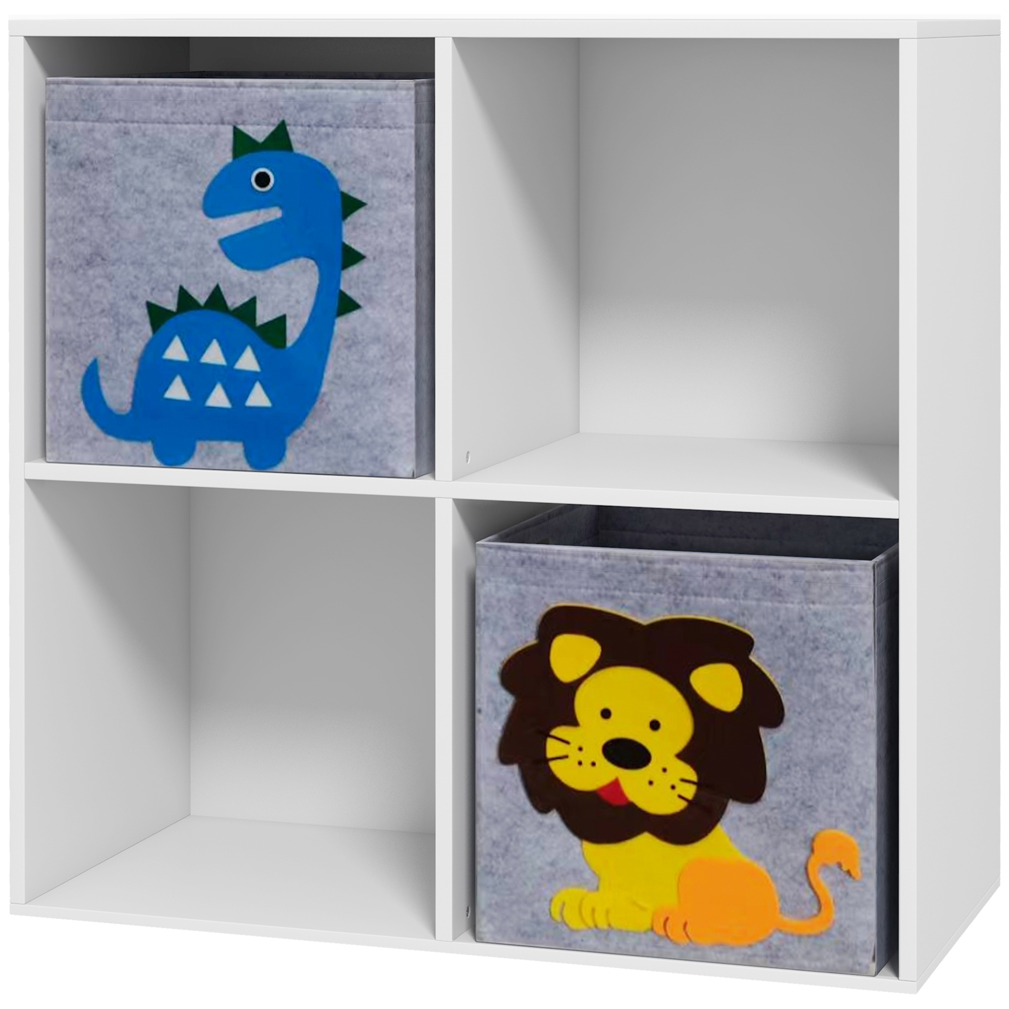 Meuble De Rangement Enfant Cubes Bacs Mdf Blanc Avec Protection Antirouille