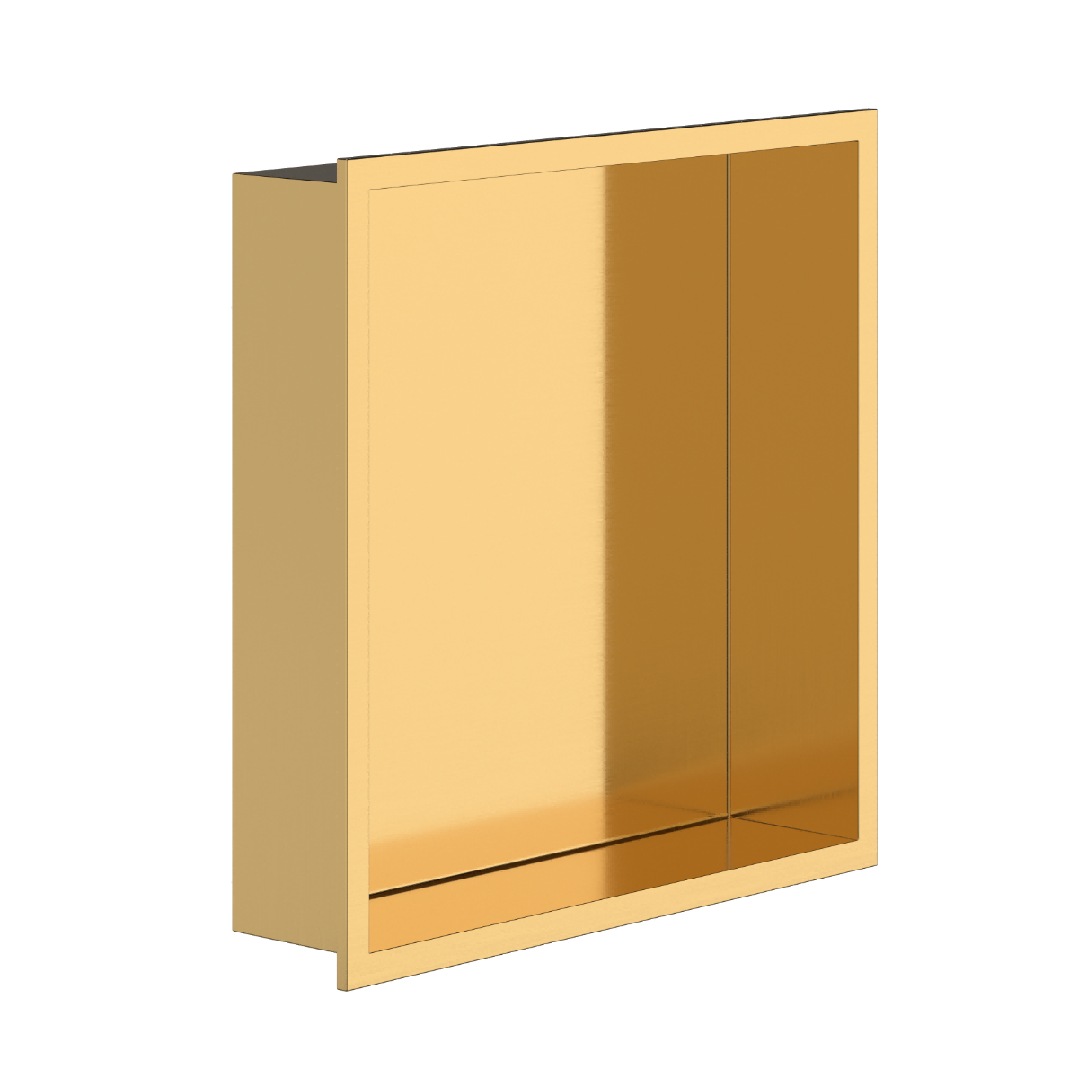 Bc-elec - Nhnb303010-gold Einbaubadnische In Gebürsteter Goldoptik 30x30x10cm Mit 1cm Rand, Wandnische Für Das Badezimmer
