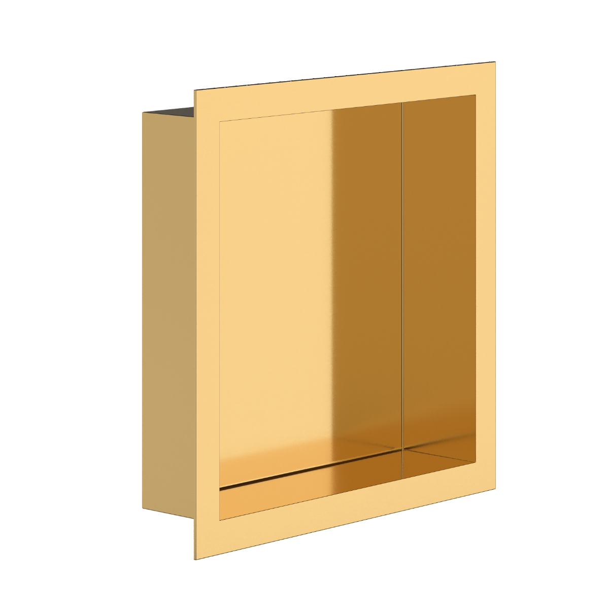 Bc-elec - Nhna303010-gold Einbaunische Für Die Dusche, Gebürstet Goldfarben 30x30x10 Cm Mit 2 Cm Rand, Wandmontierte Badezimmernische