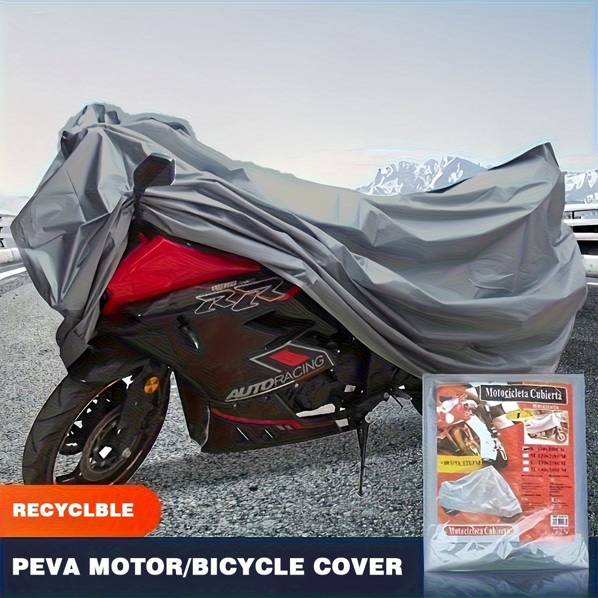 Motorrad-regenschutzhülle, Peva-regen- Und Staubschutzhülle Für Fahrräder/elektroroller, Motorrad-schutzhülle