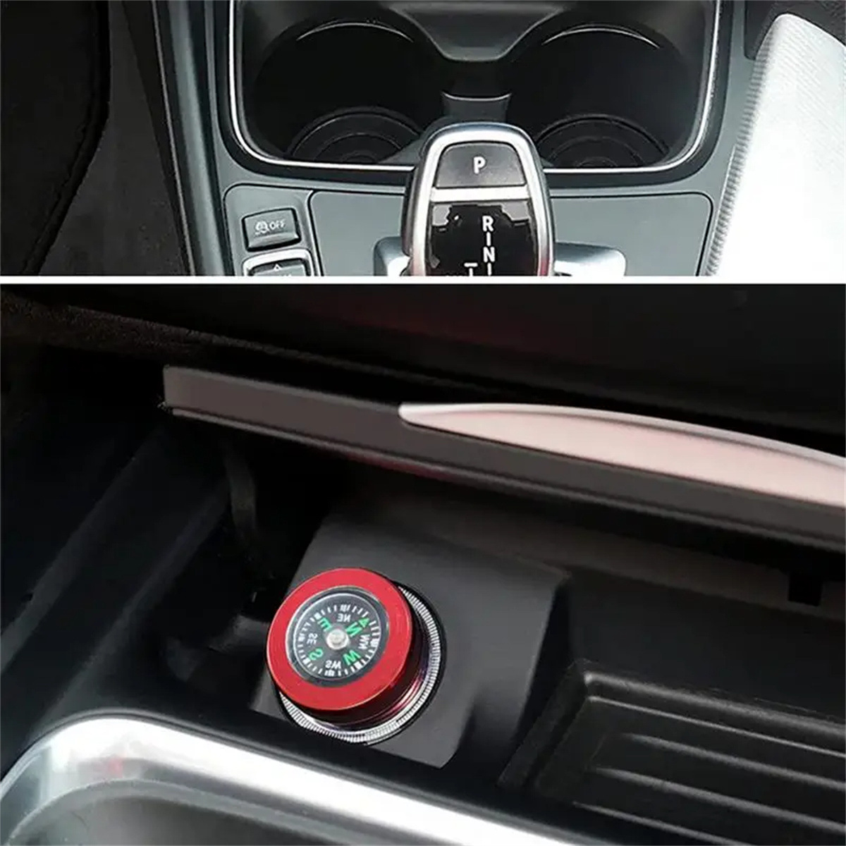 Neue Zigarettenanzünderabdeckung Aus Metall, Universell Für Autos Und Motorräder, Staubschutzabdeckung Für Zigarettenanzünder Im Auto Im Kompass-design.